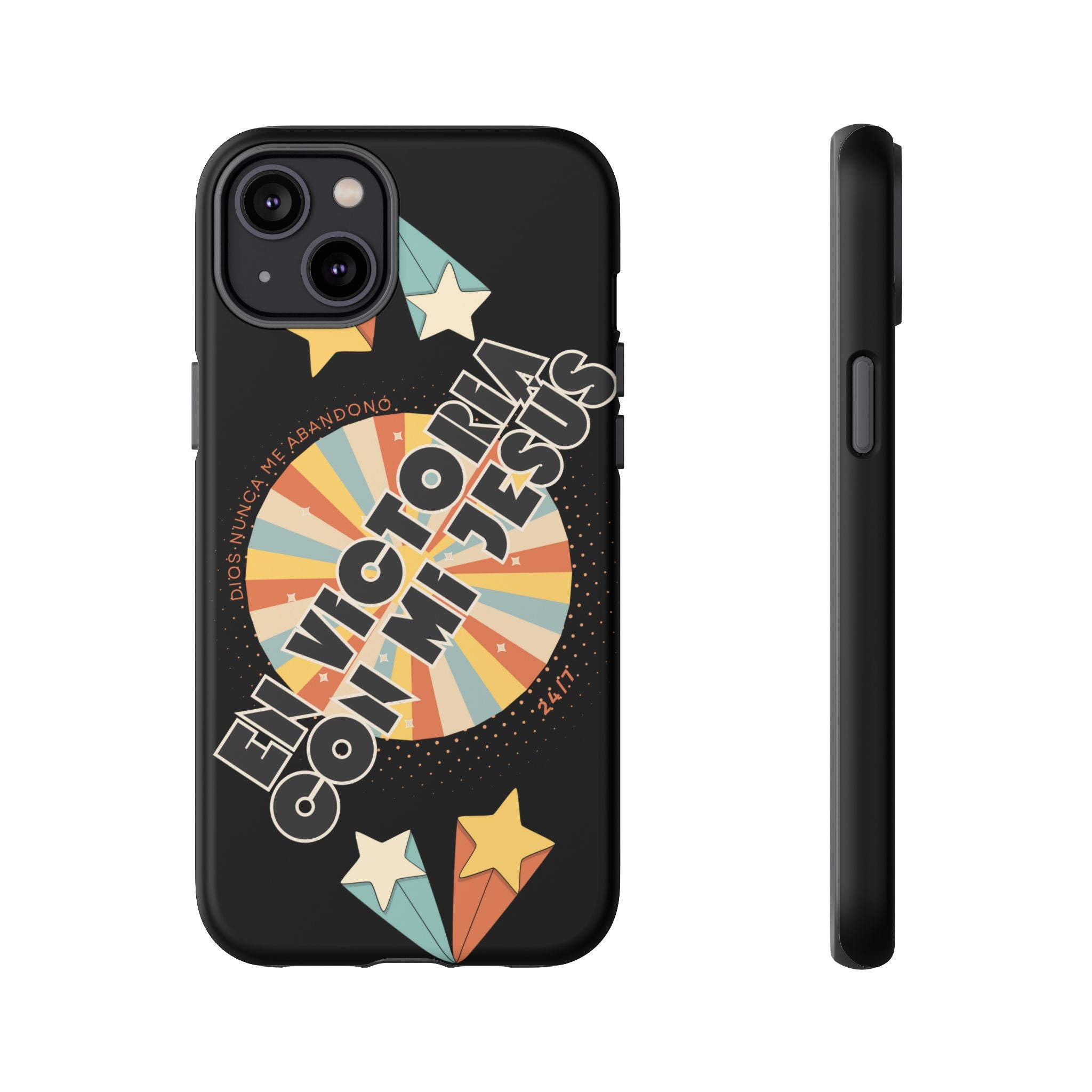 'En Victoria Con Jesús' Retro Protección de telefono