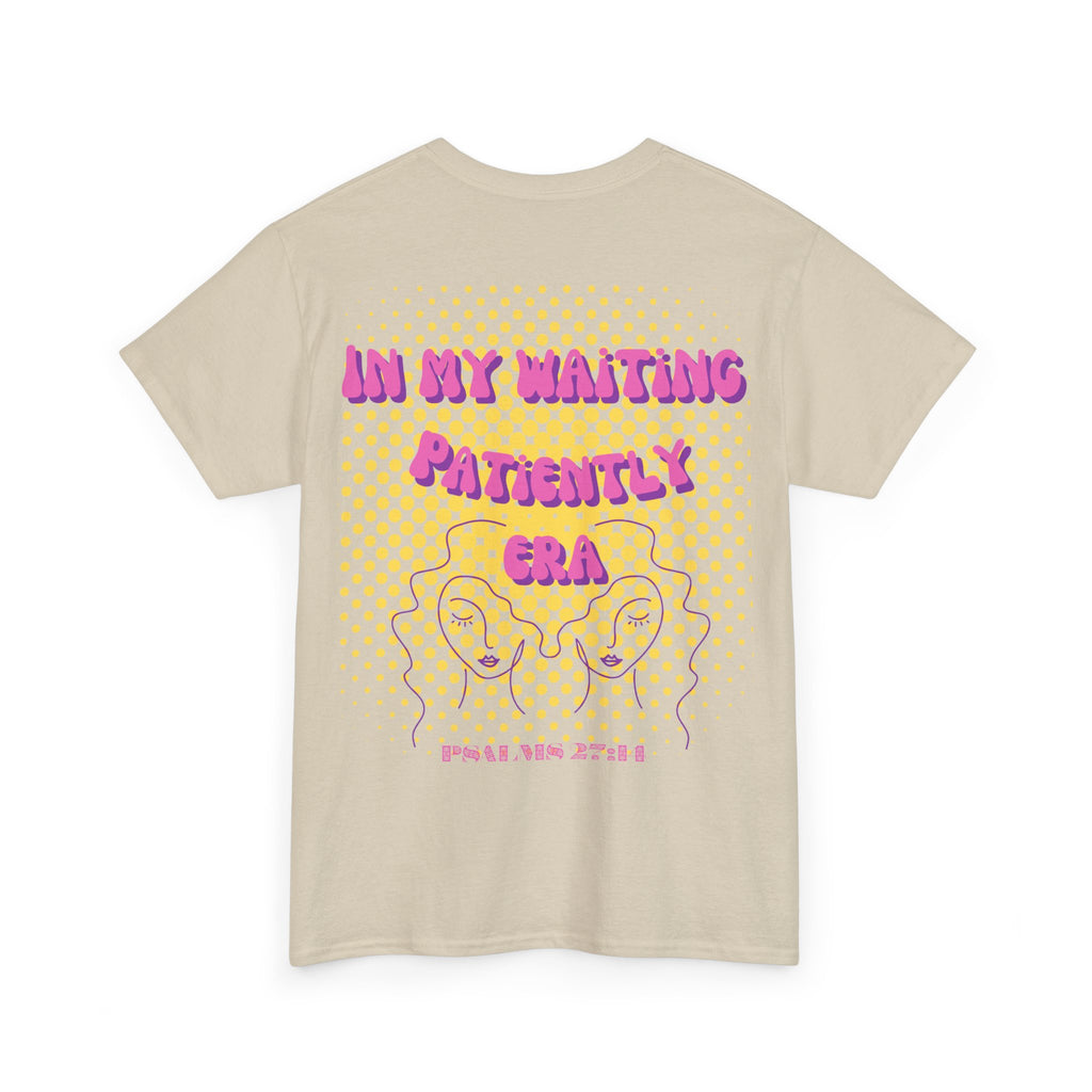 Women's 'In my Waiting Patiently Era' Tee - Yellow Graphic Jersey Short Sleeve