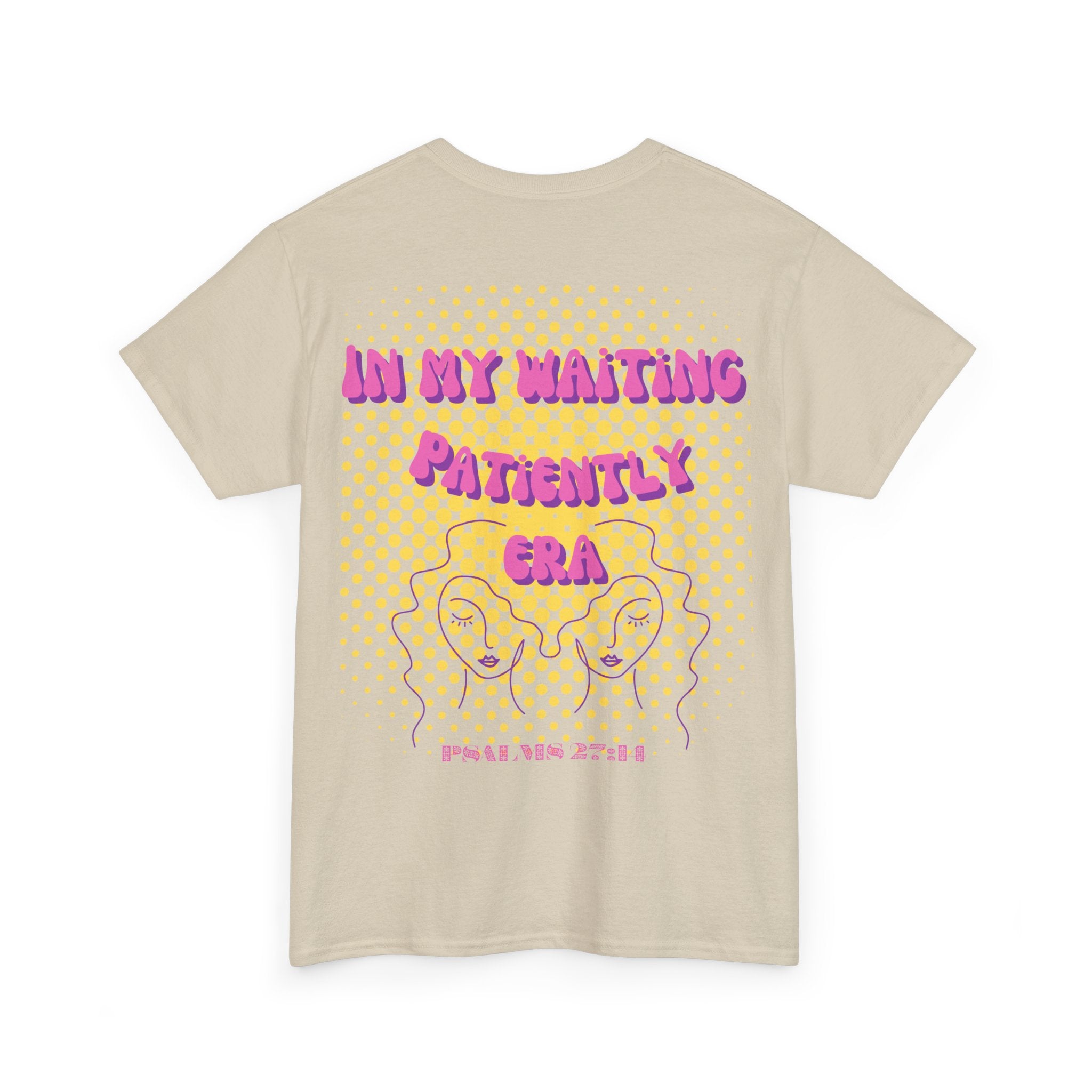 Women's 'In my Waiting Patiently Era' Tee - Yellow Graphic Jersey Short Sleeve