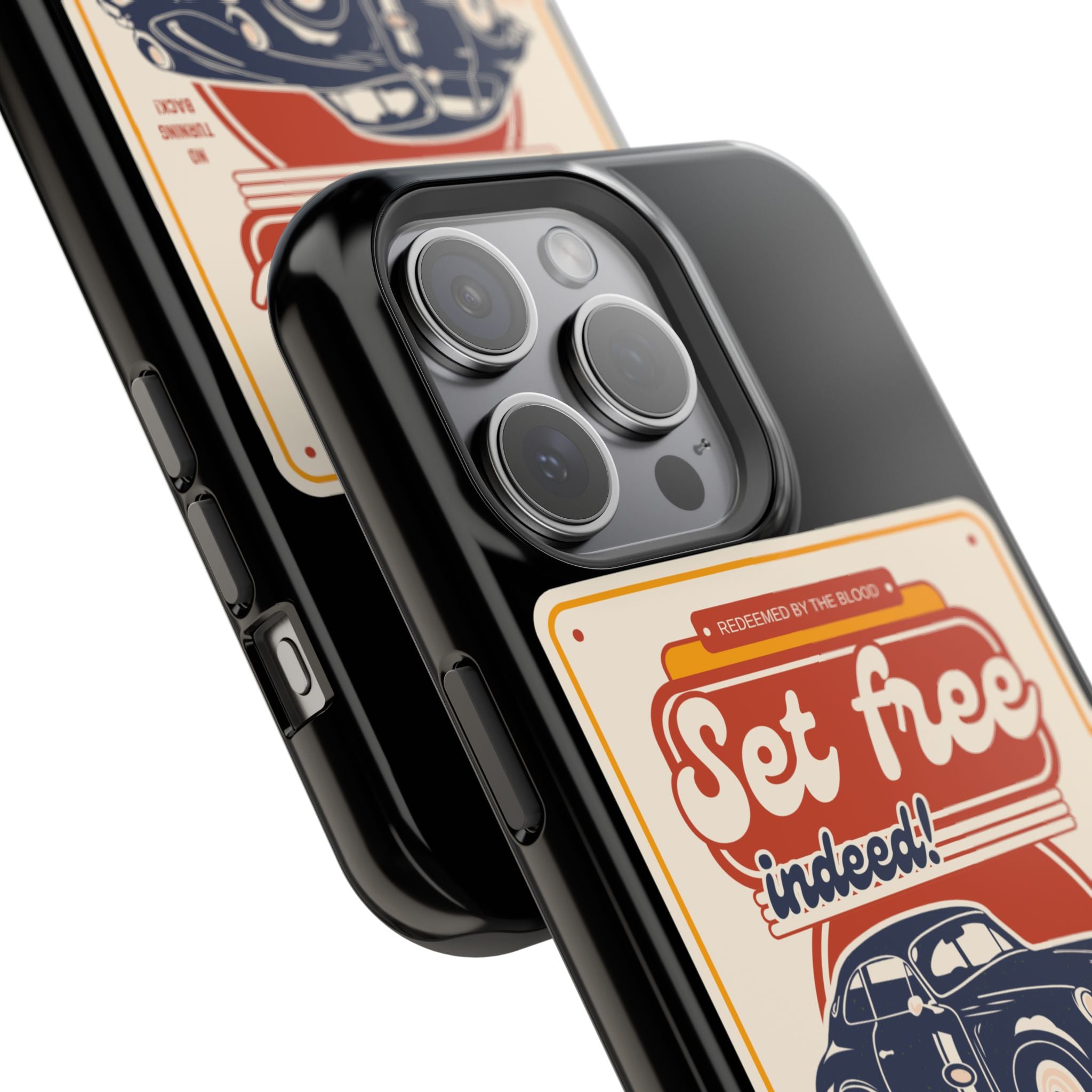 Men's 'Set free indeed' Vintage Graphic Phone Case — Magnetic Impact-Resistant