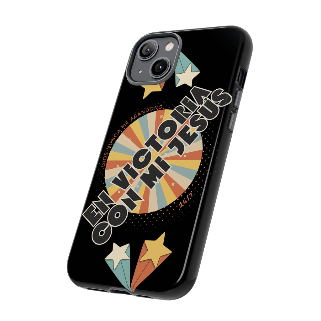 'En Victoria Con Jesús' Retro Protección de telefono