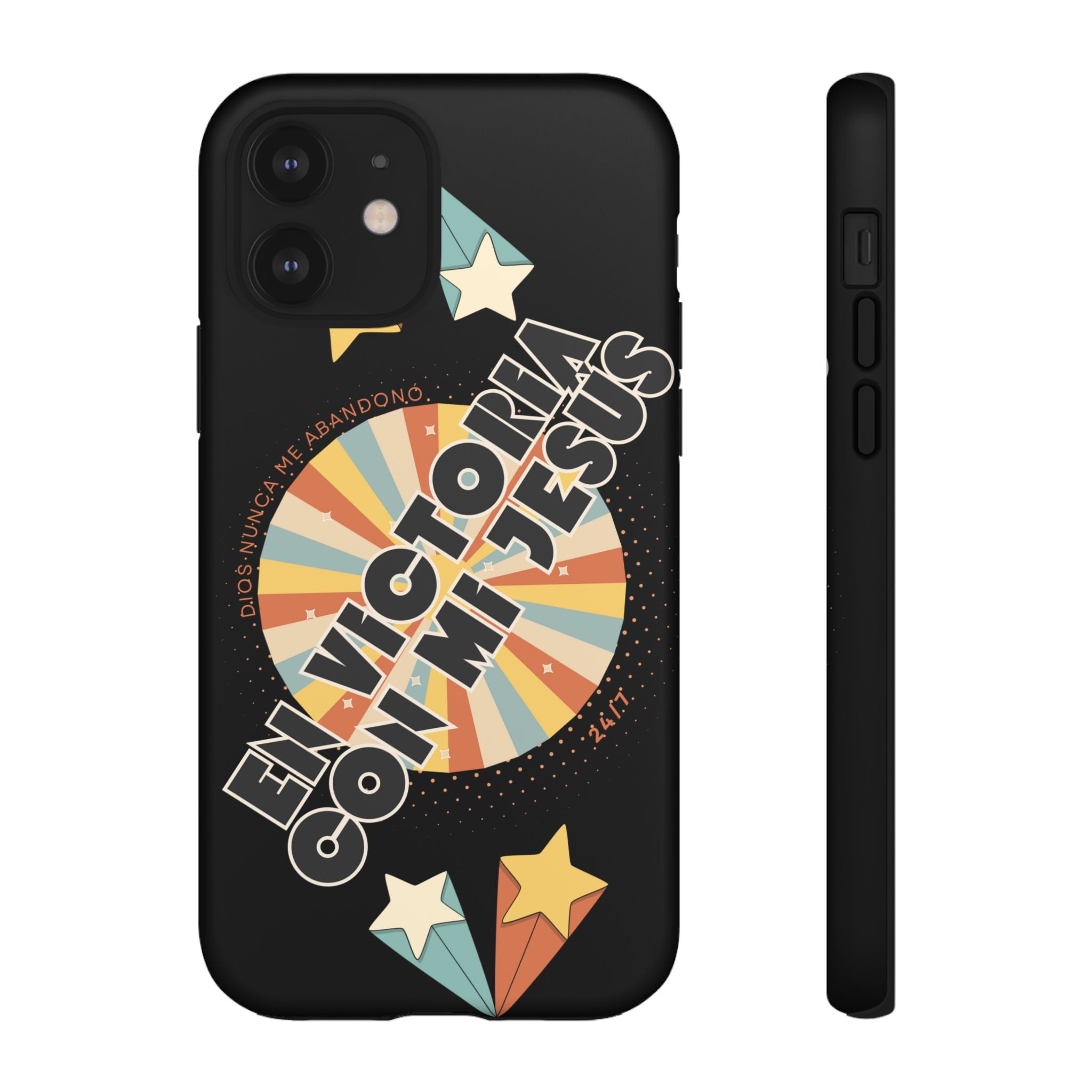 'En Victoria Con Jesús' Retro Protección de telefono