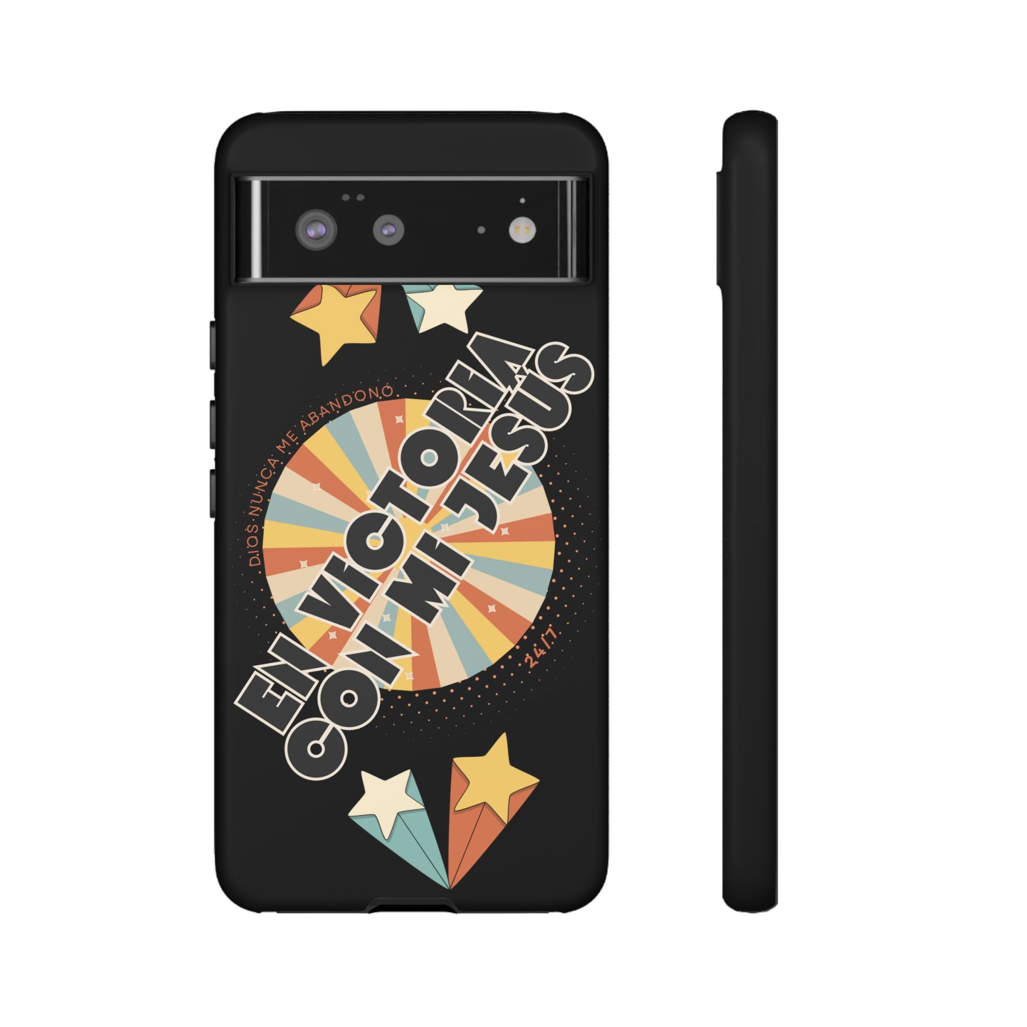 'En Victoria Con Jesús' Retro Protección de telefono