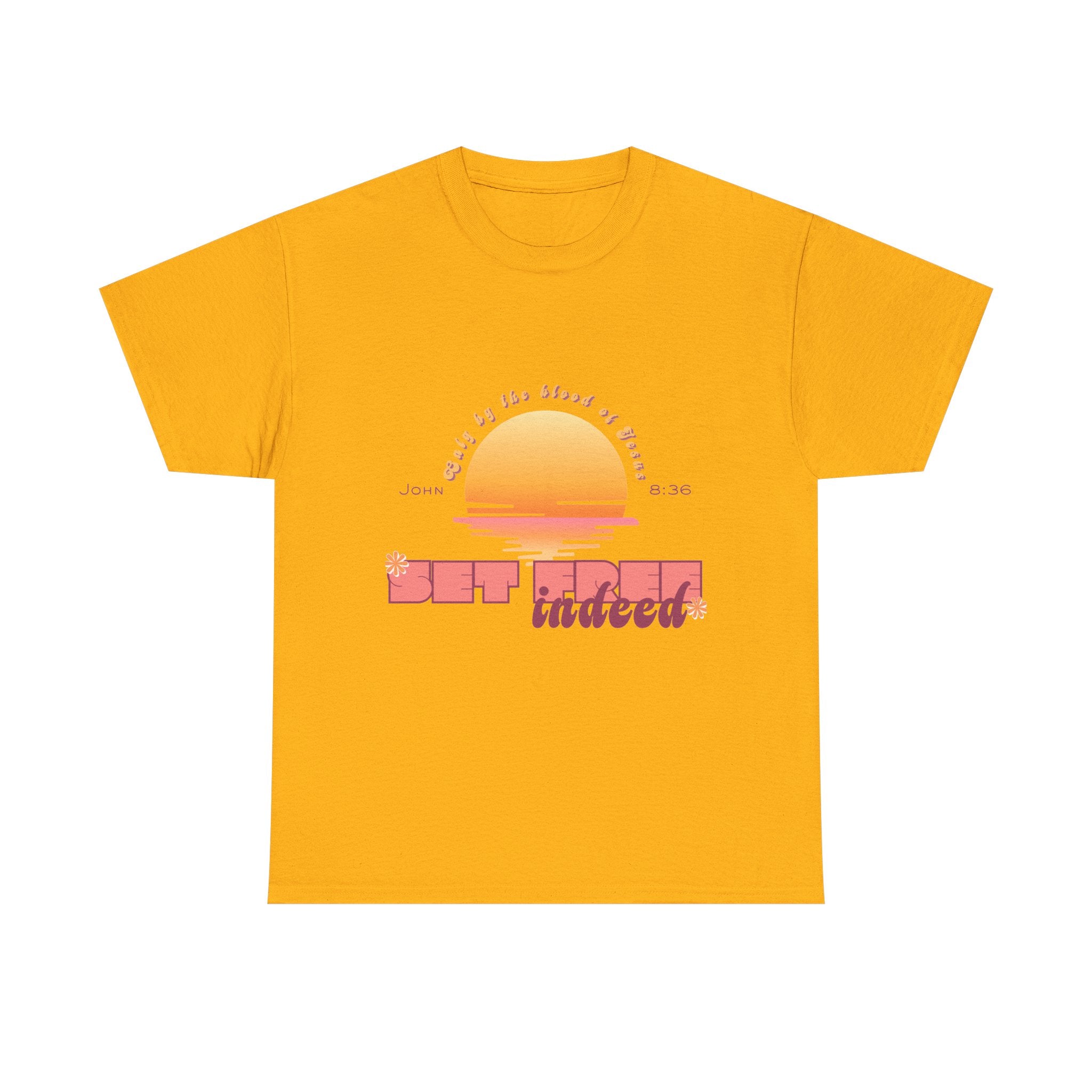 Women's 'Set free indeed' John 8:36- Heavy Cotton Tee
