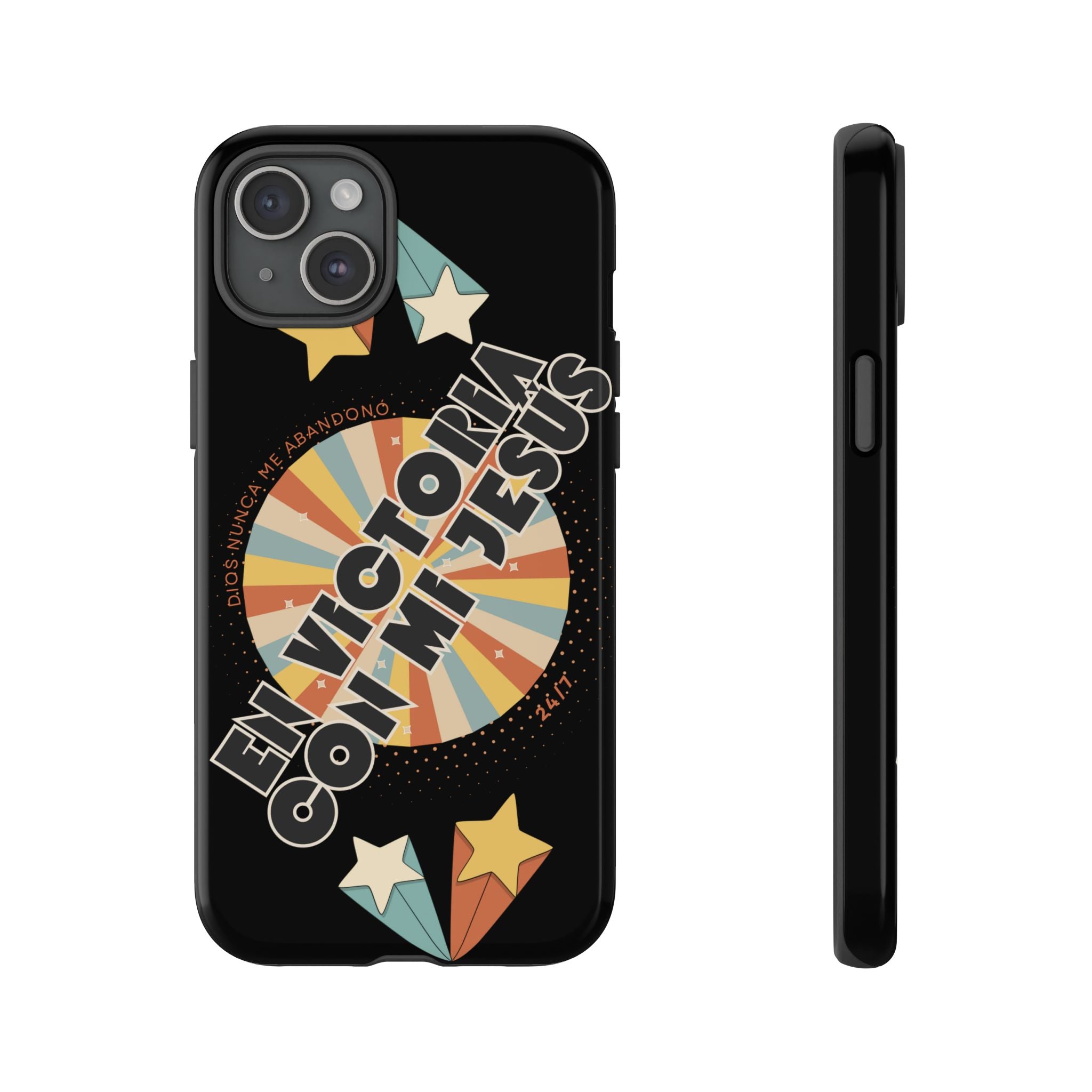 'En Victoria Con Jesús' Retro Protección de telefono