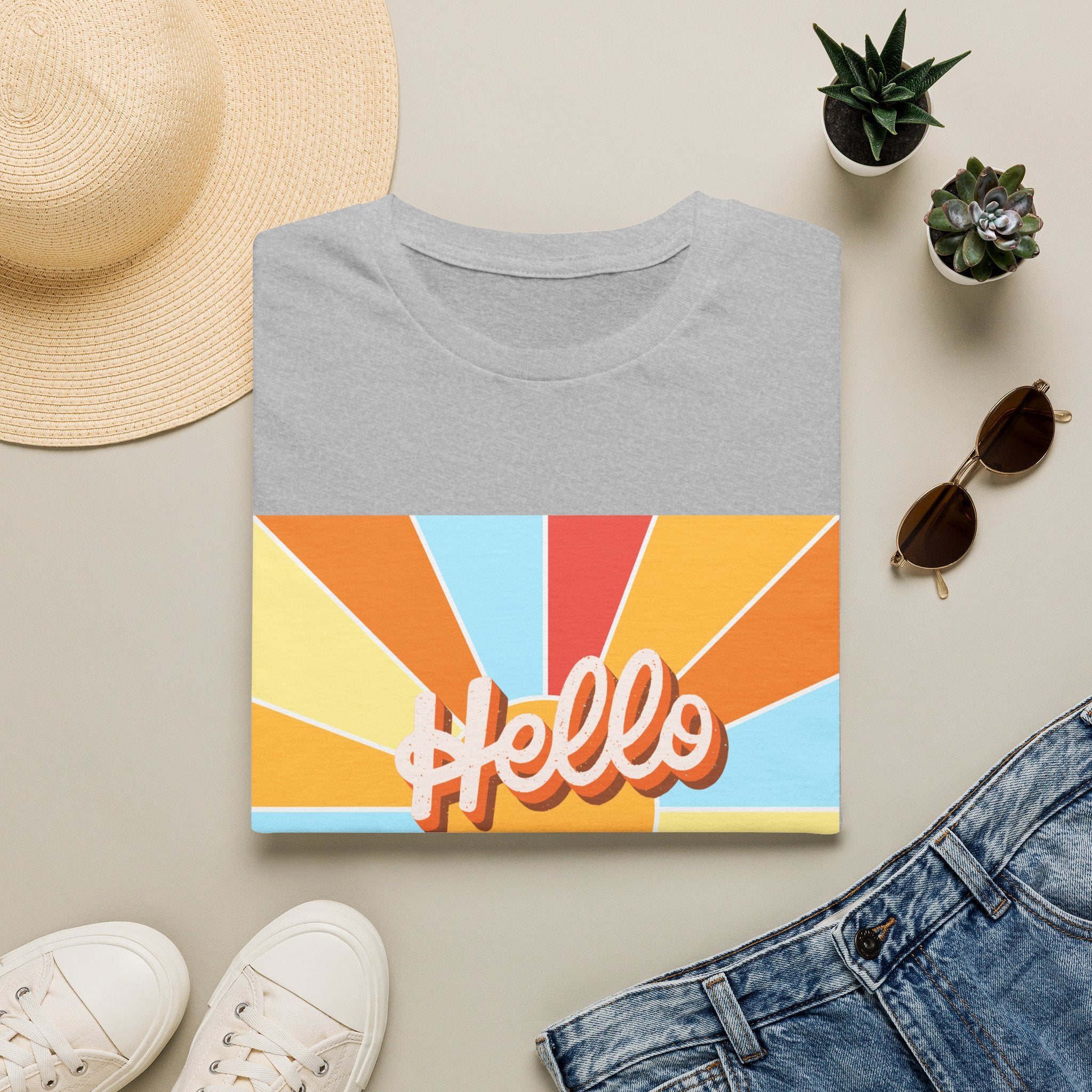 Men's Hello New Me Retro Tee — BACK: 2 Corinthians 5:17
