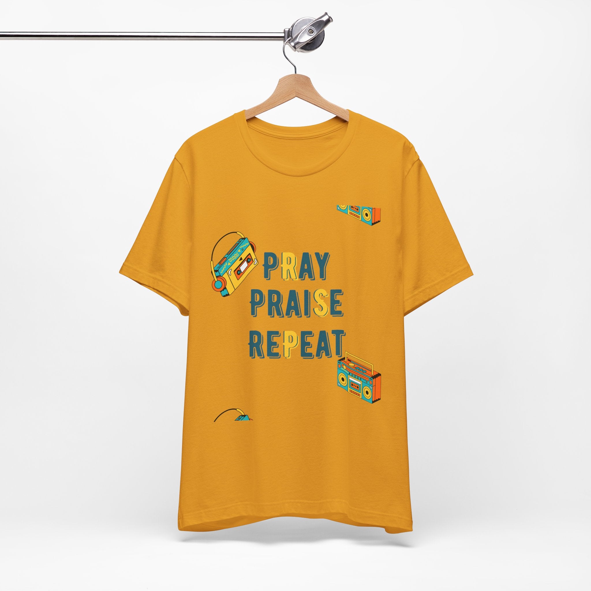 Pray Praise Repeat T-Shirt — Vintage Boombox Christian Tee