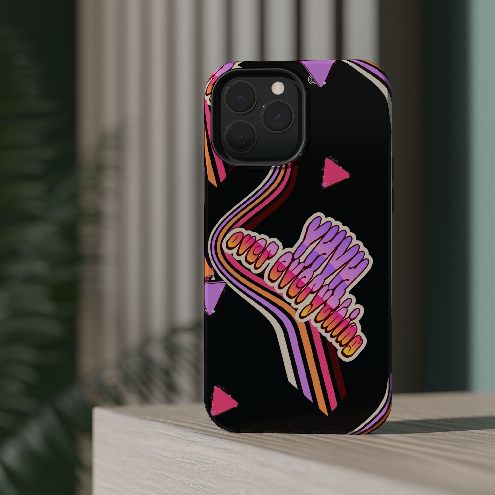 Retro 'YHVH over everything' Magnetic Phone Case — Impact-Resistant Protective Cover
