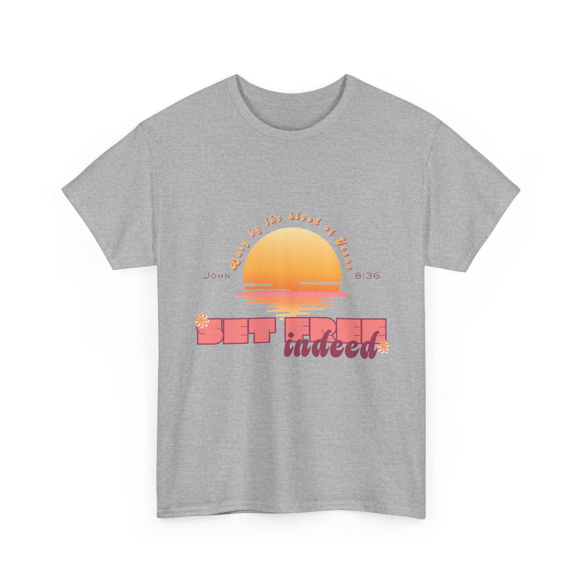 Women's 'Set free indeed' John 8:36- Heavy Cotton Tee