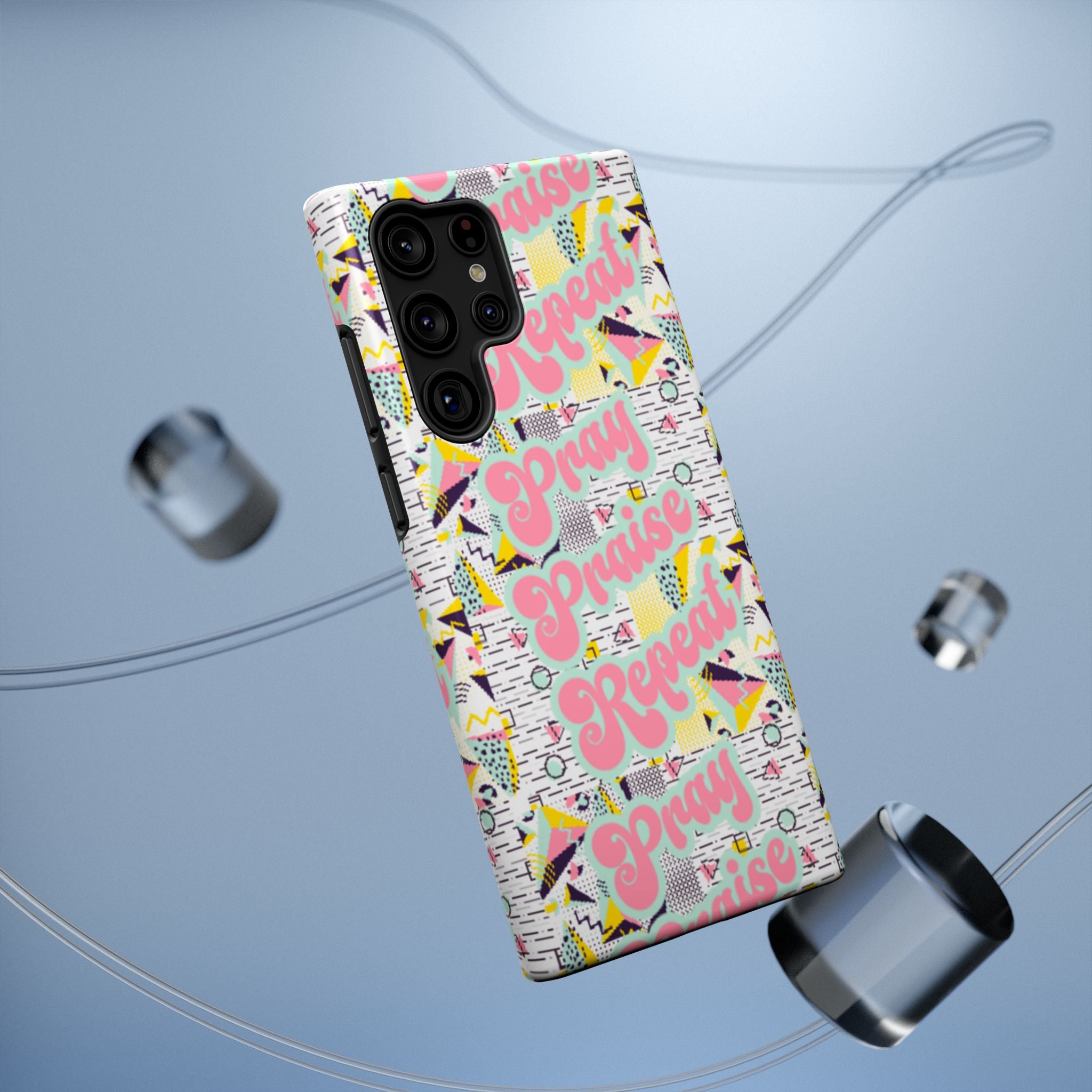Retro Pray Praise Repeat Women's  Phone Case- Impact-Resistant Cases