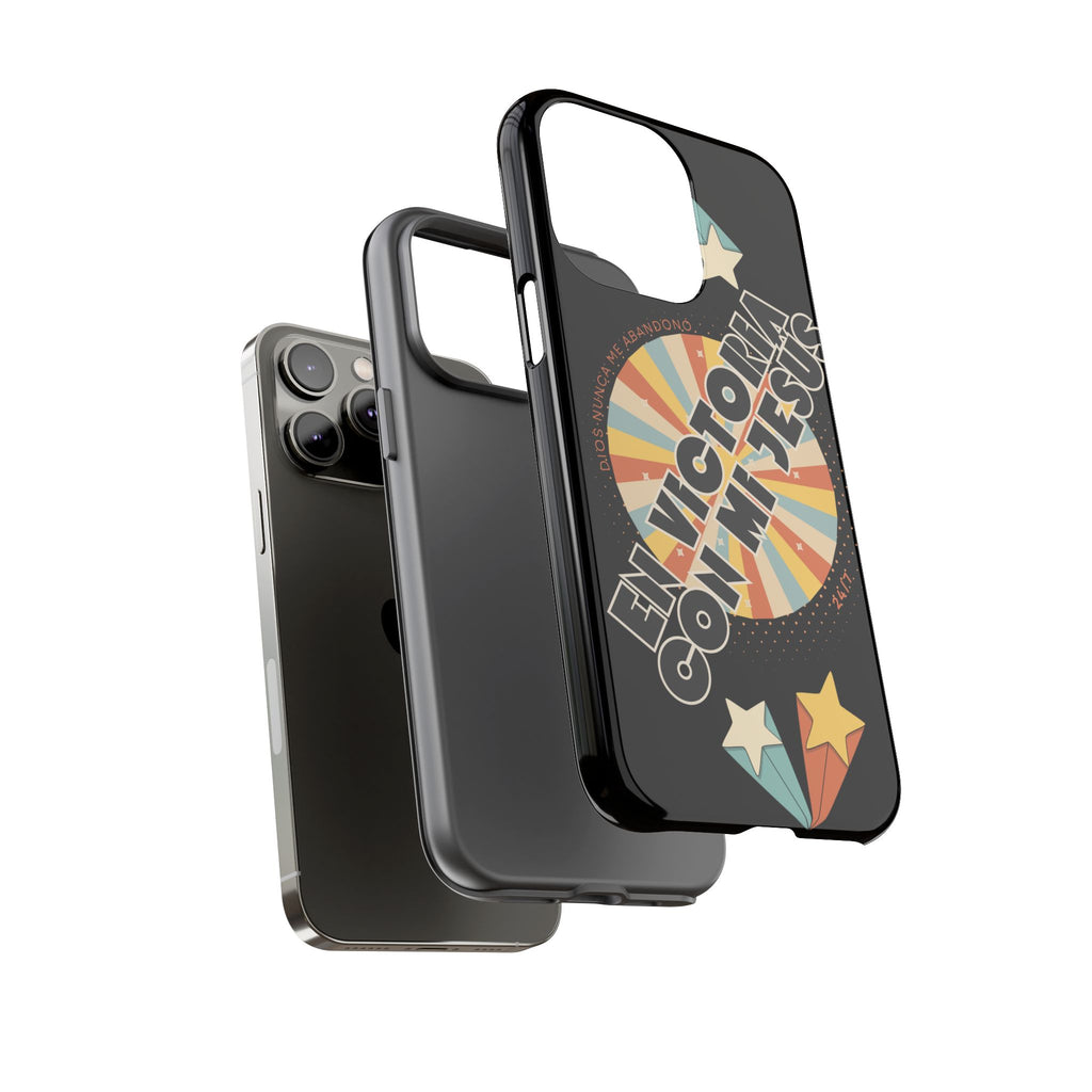 'En Victoria Con Jesús' Retro Protección de telefono