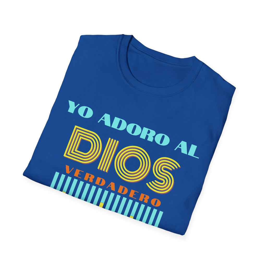 "Yo adoro al Dios verdadero" Camisa Retro —  "Y estos tres son uno" 1Juan 5:7