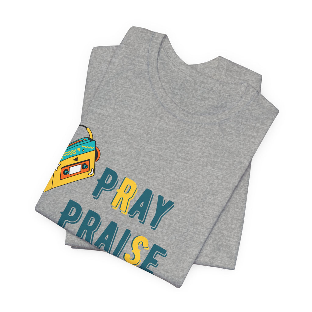 Men's Pray Praise Repeat T-Shirt — Vintage Boombox Christian Tee