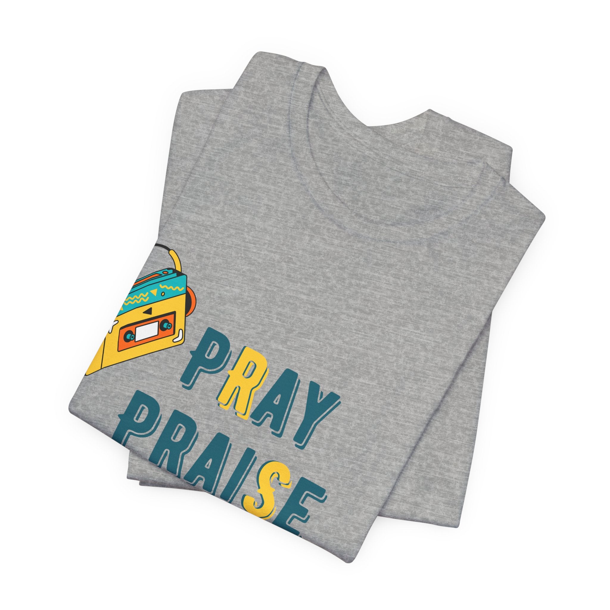 Men's Pray Praise Repeat T-Shirt — Vintage Boombox Christian Tee