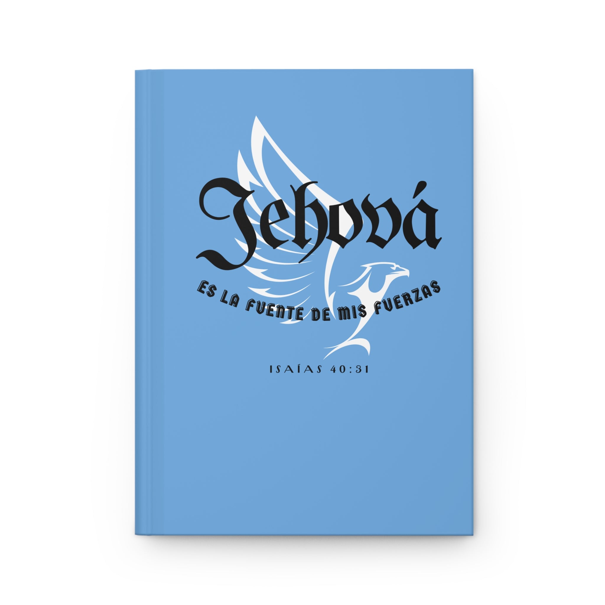 Libro de Hombres Isa 40:31 — 'Jehová es la fuente de mis fuerzas' Hardcover Christian Notebook (Isaías 40:31)