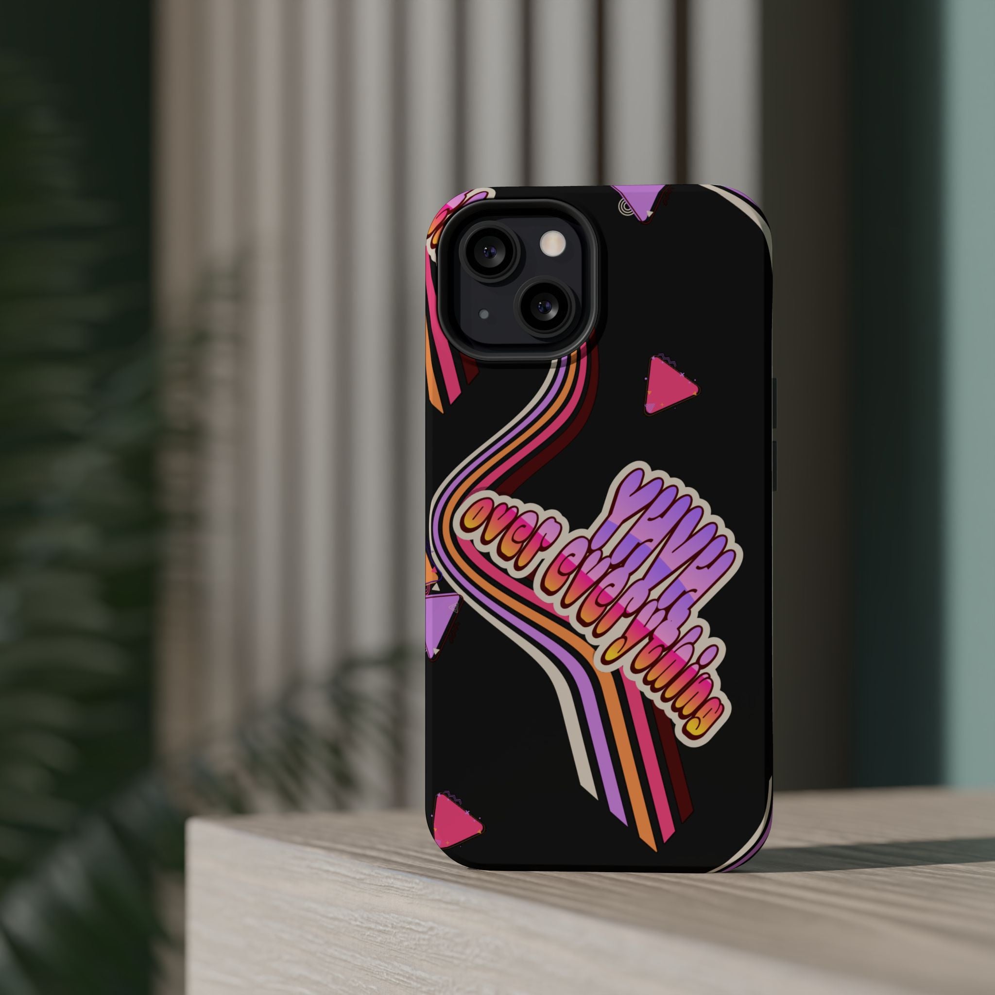 Retro 'YHVH over everything' Magnetic Phone Case — Impact-Resistant Protective Cover