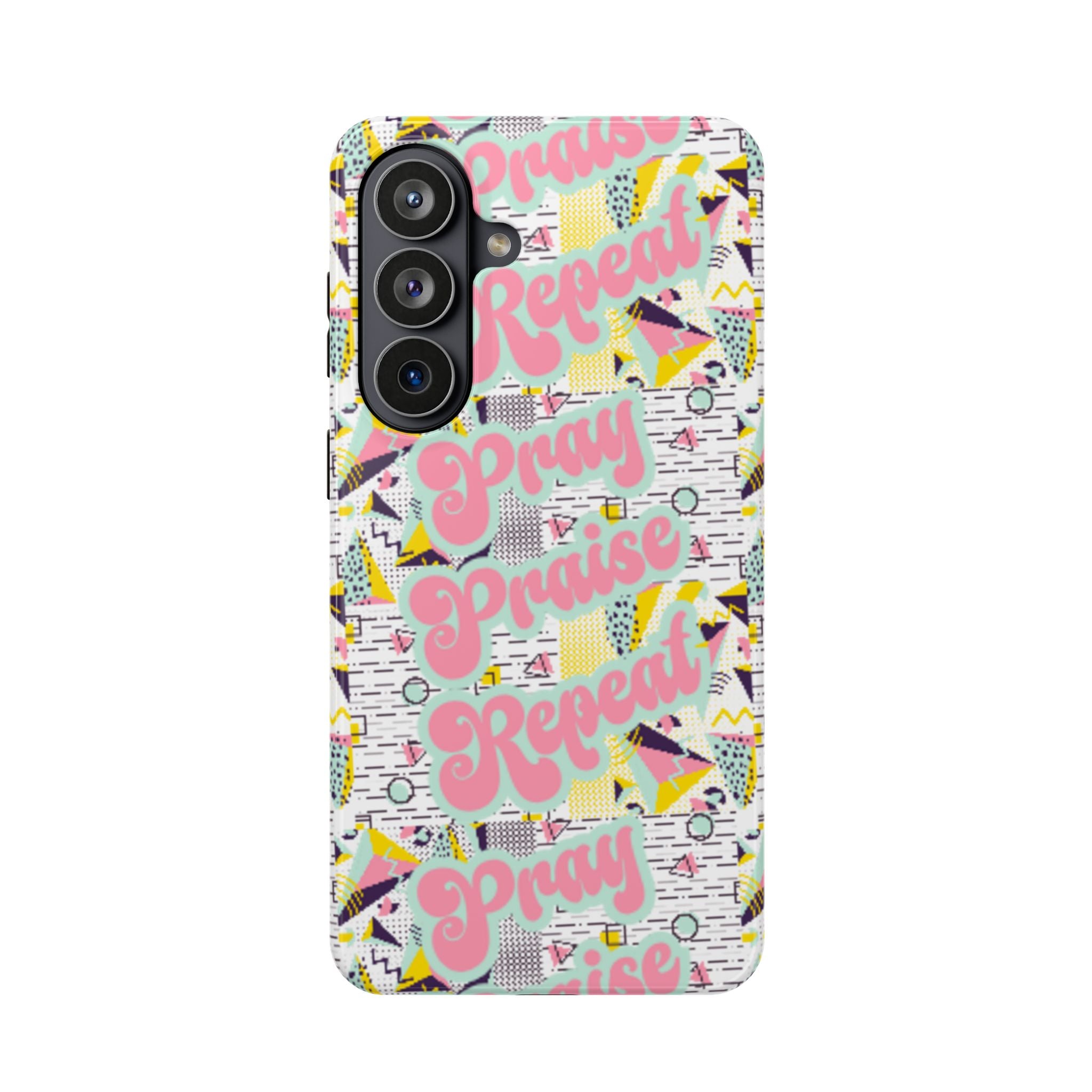Retro Pray Praise Repeat Women's  Phone Case- Impact-Resistant Cases