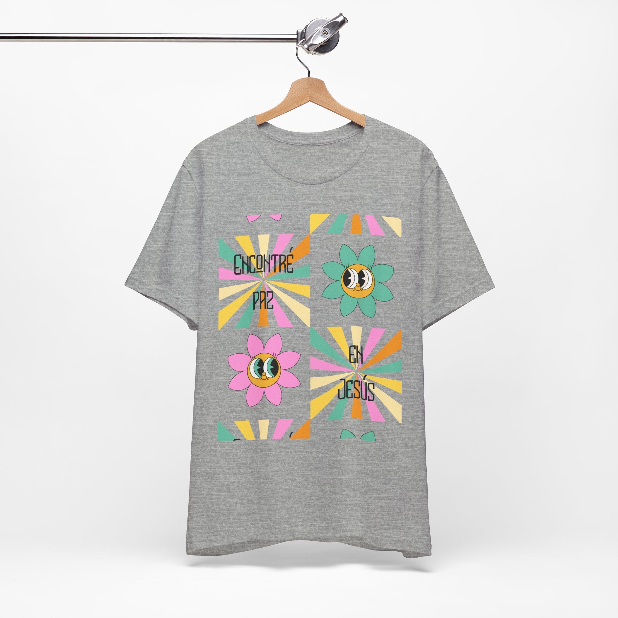 Woman's Spanish "Encontré paz en Jesús"- Camisa Retro Español