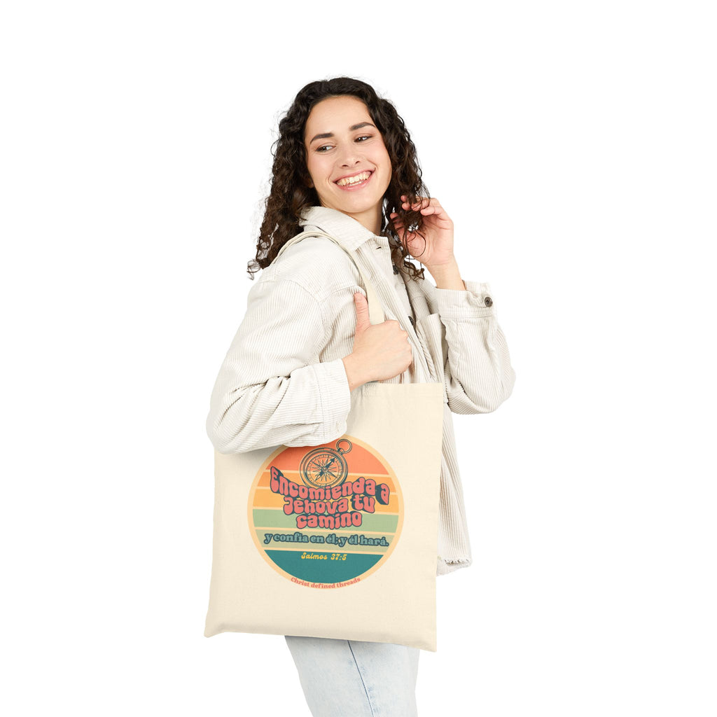 "Encomienda a Jehová tu camino" Bolsa —  Salmos Canvas Tote