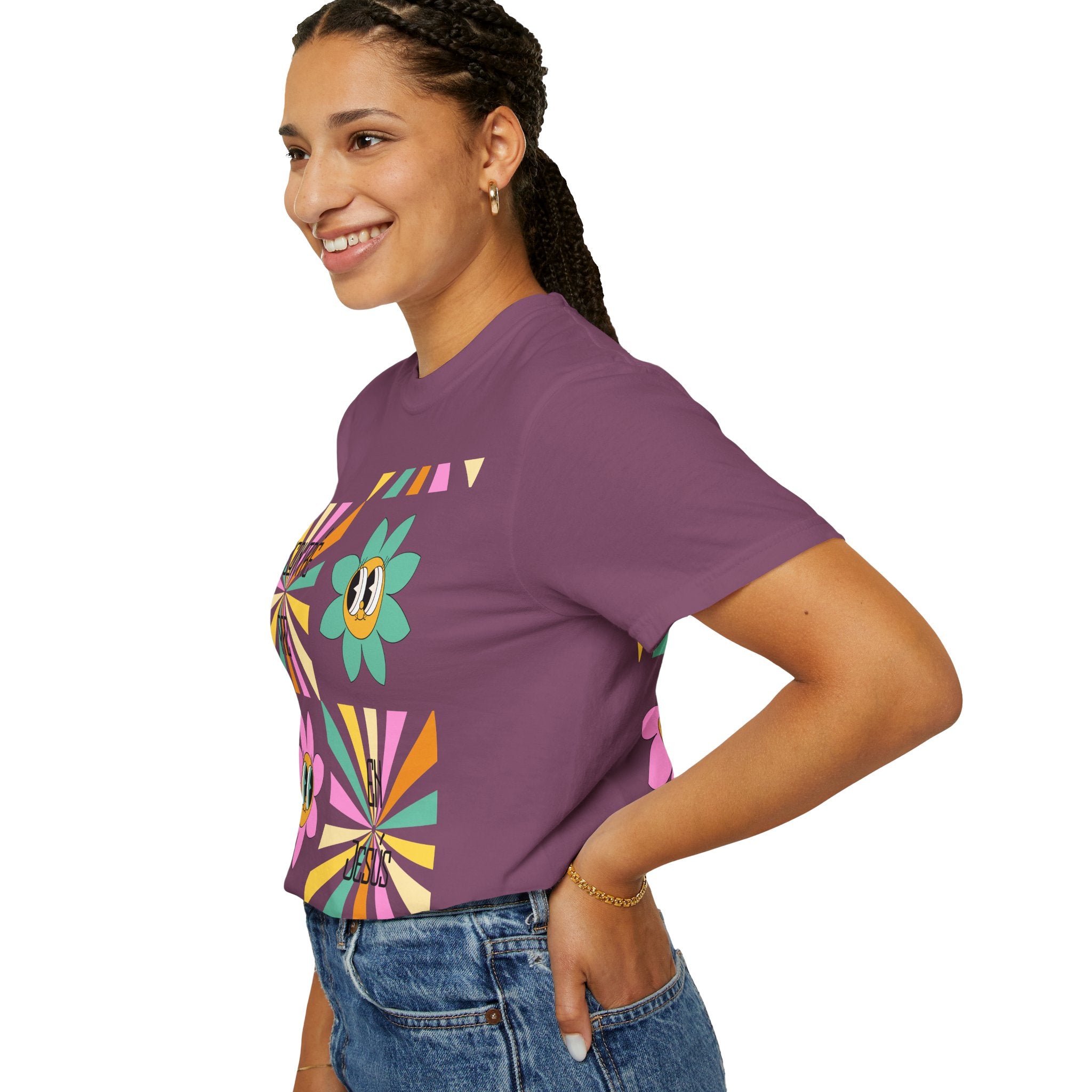 Woman's Spanish "Encontré paz en Jesús"- Camisa Retro Español