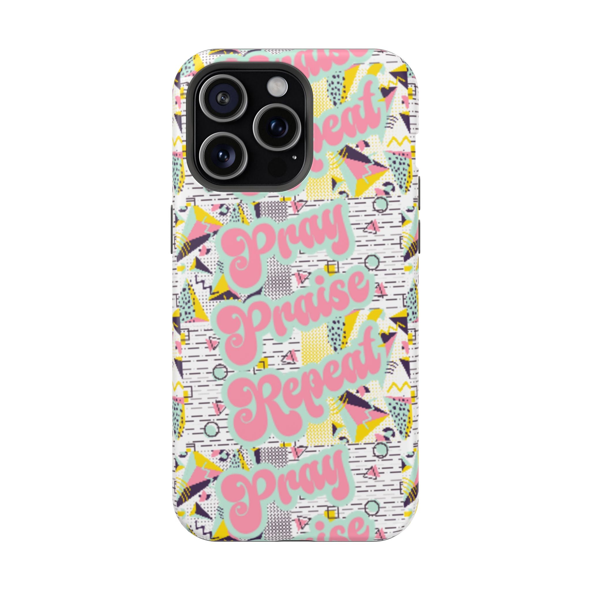 Retro Pray Praise Repeat Women's  Phone Case- Impact-Resistant Cases