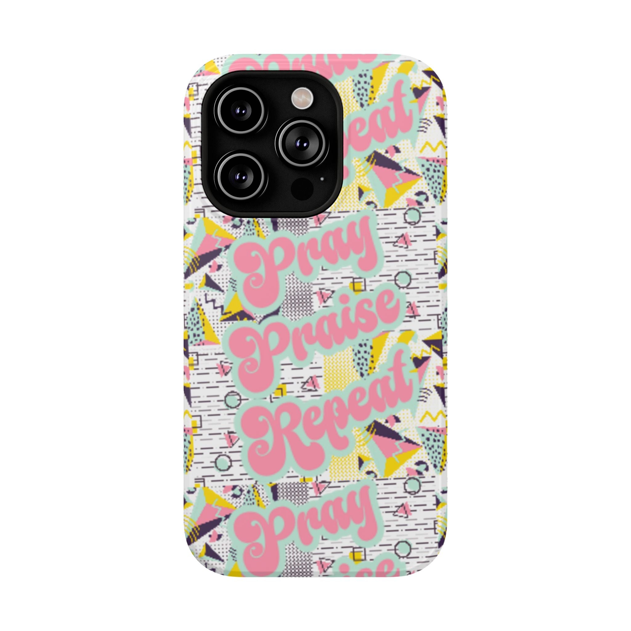 Retro Pray Praise Repeat Women's  Phone Case- Impact-Resistant Cases