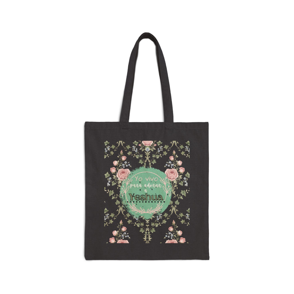 Bolsa Floral Vintage para Mujeres — 'Yo vivo para adorar a Yeshua'