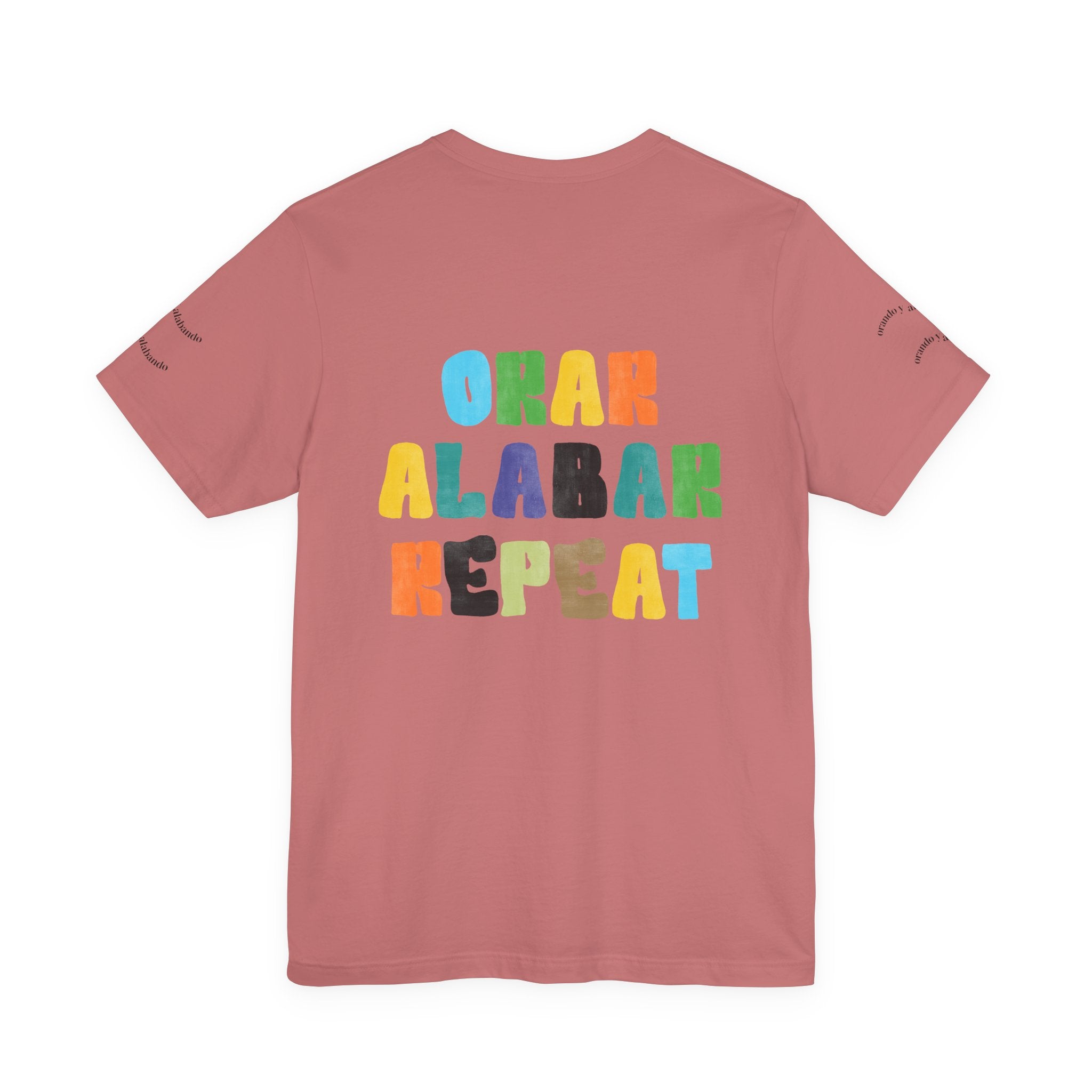Men's Bilingual "Orar Alabar Repeat" T-Shirt – Camisa de hombres Bilingüe