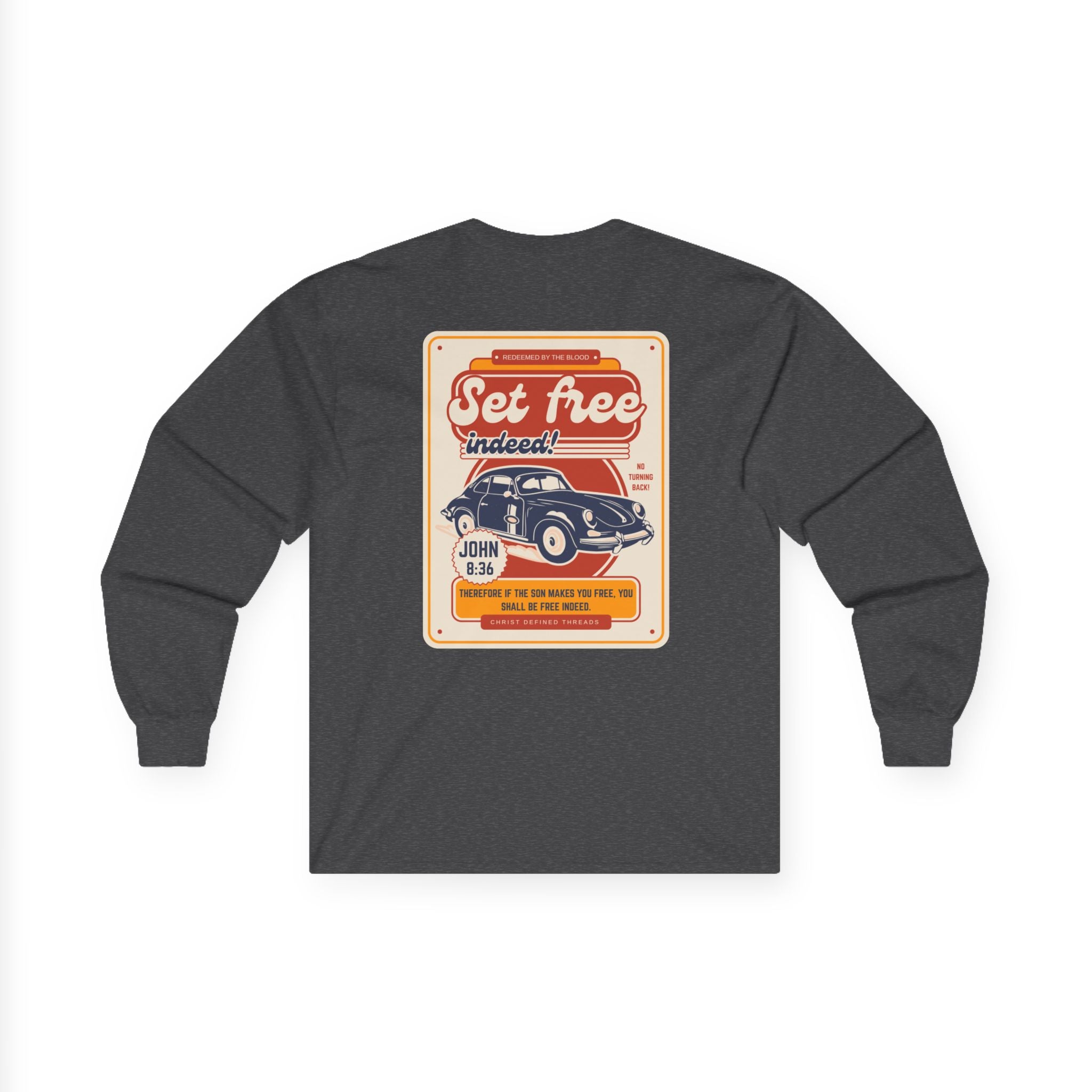 Men's 'Set free indeed' - Ultra Cotton Long Sleeve Tee