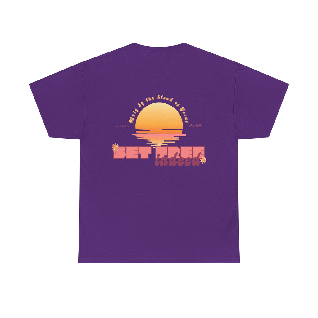 Women's 'Set free indeed' John 8:36- Heavy Cotton Tee