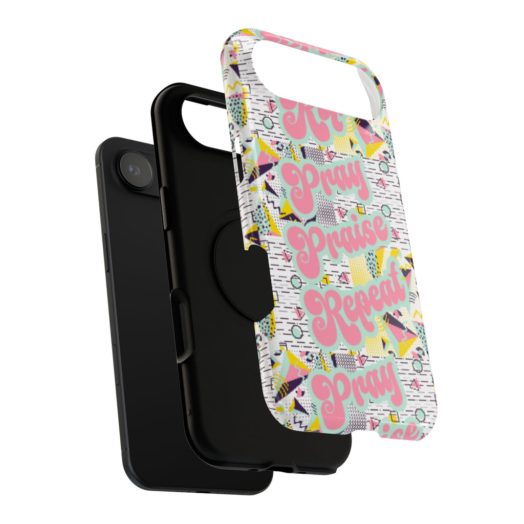Retro Pray Praise Repeat Women's  Phone Case- Impact-Resistant Cases
