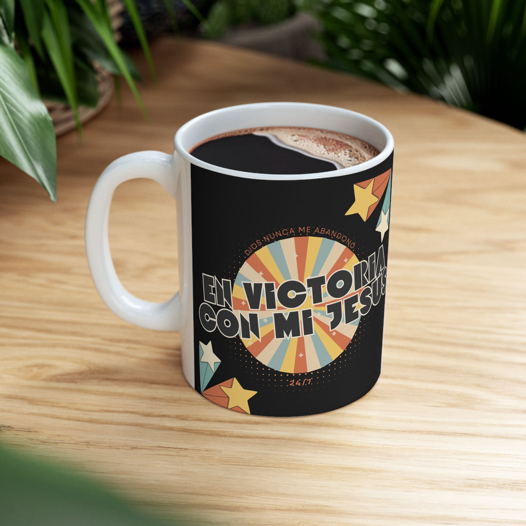 Taza para Café- 'En victoria con mi Jesús' Taza para hombres