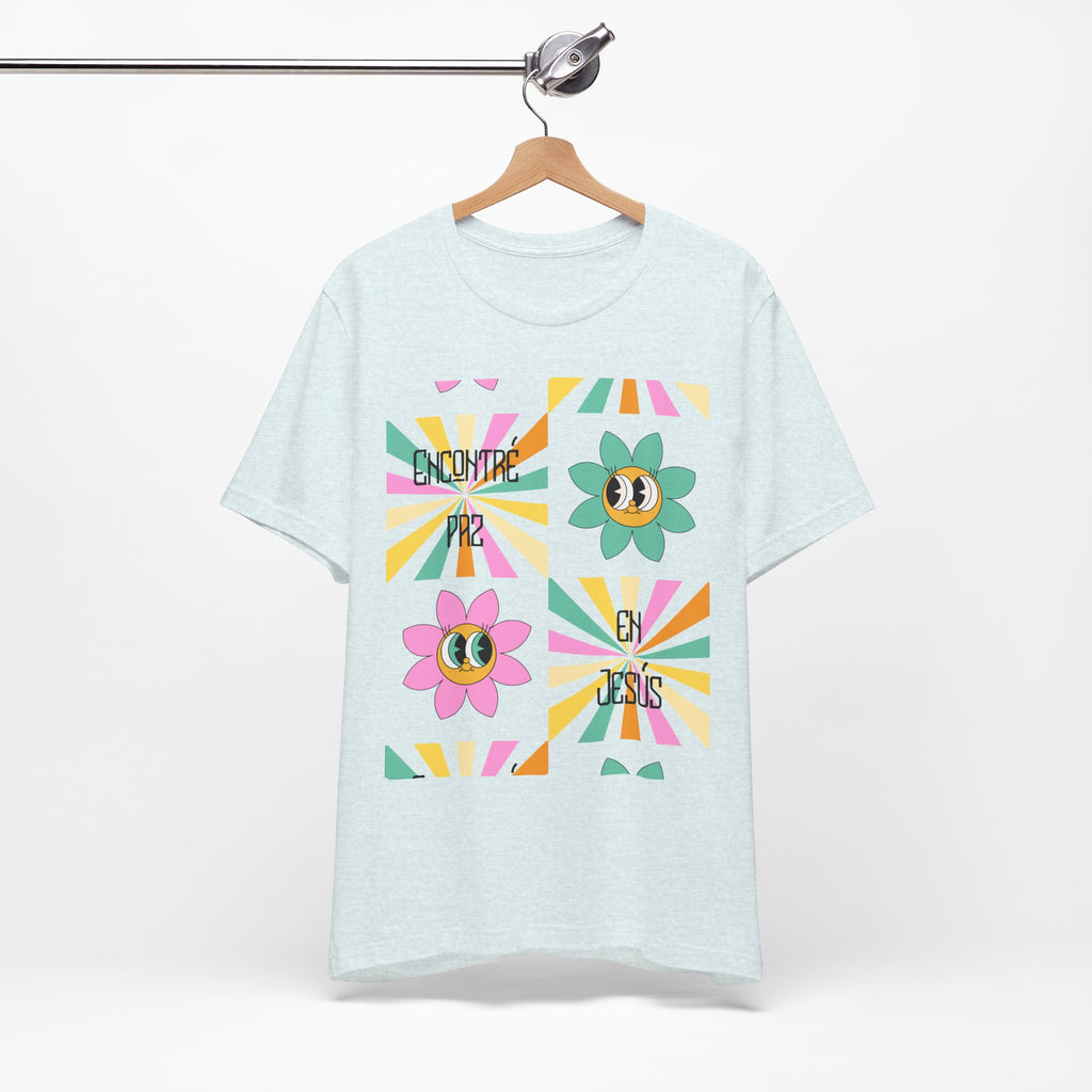 Woman's Spanish "Encontré paz en Jesús"- Camisa Retro Español