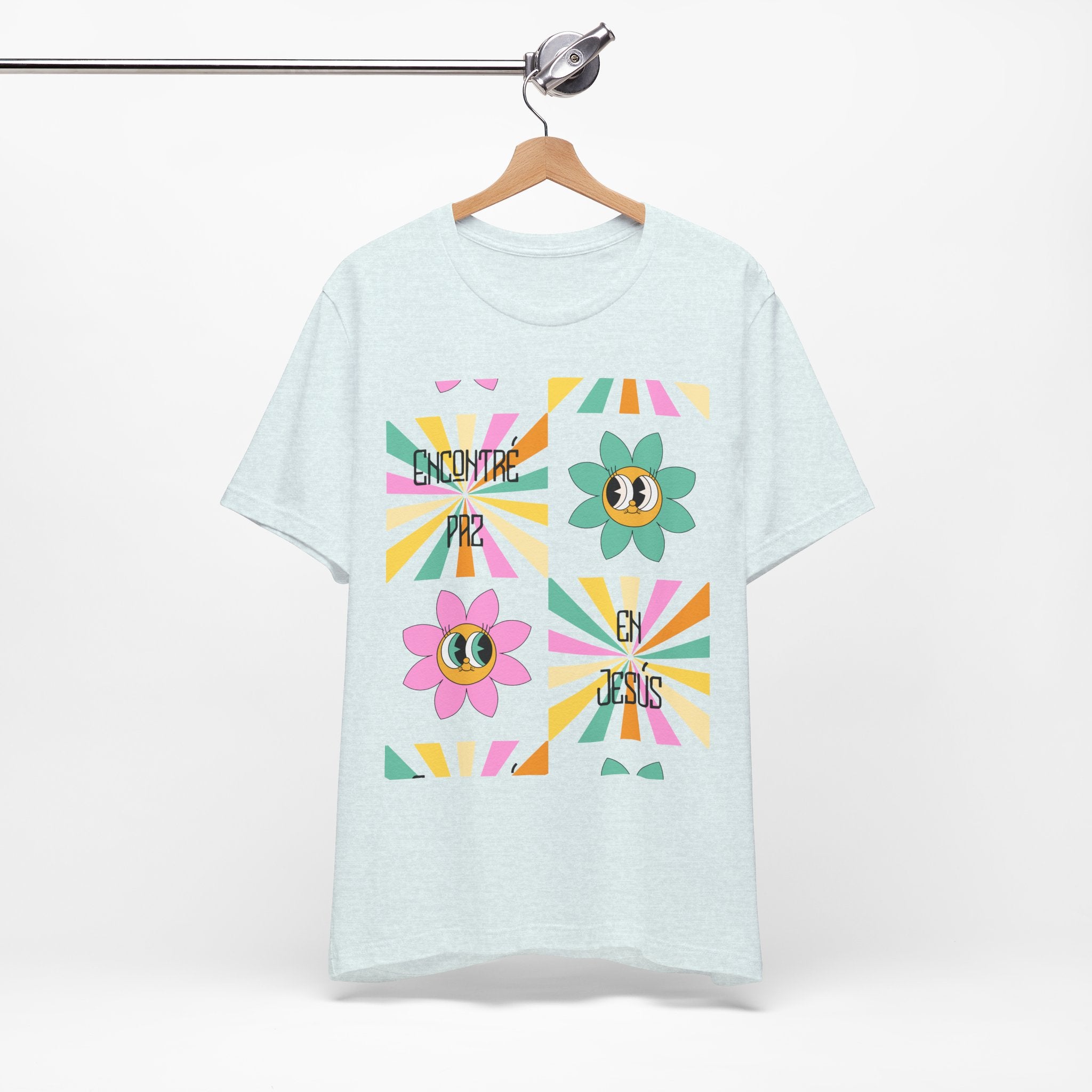 Woman's Spanish "Encontré paz en Jesús"- Camisa Retro Español