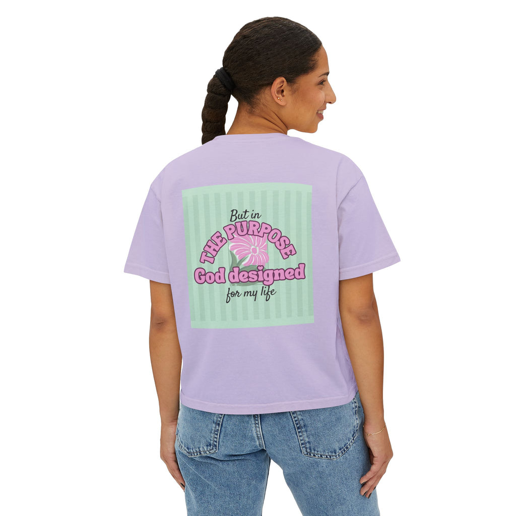 Women’s Retro Boxy Tee — 'My place is not in what this world can give me, But in the purpose God designed for my life'