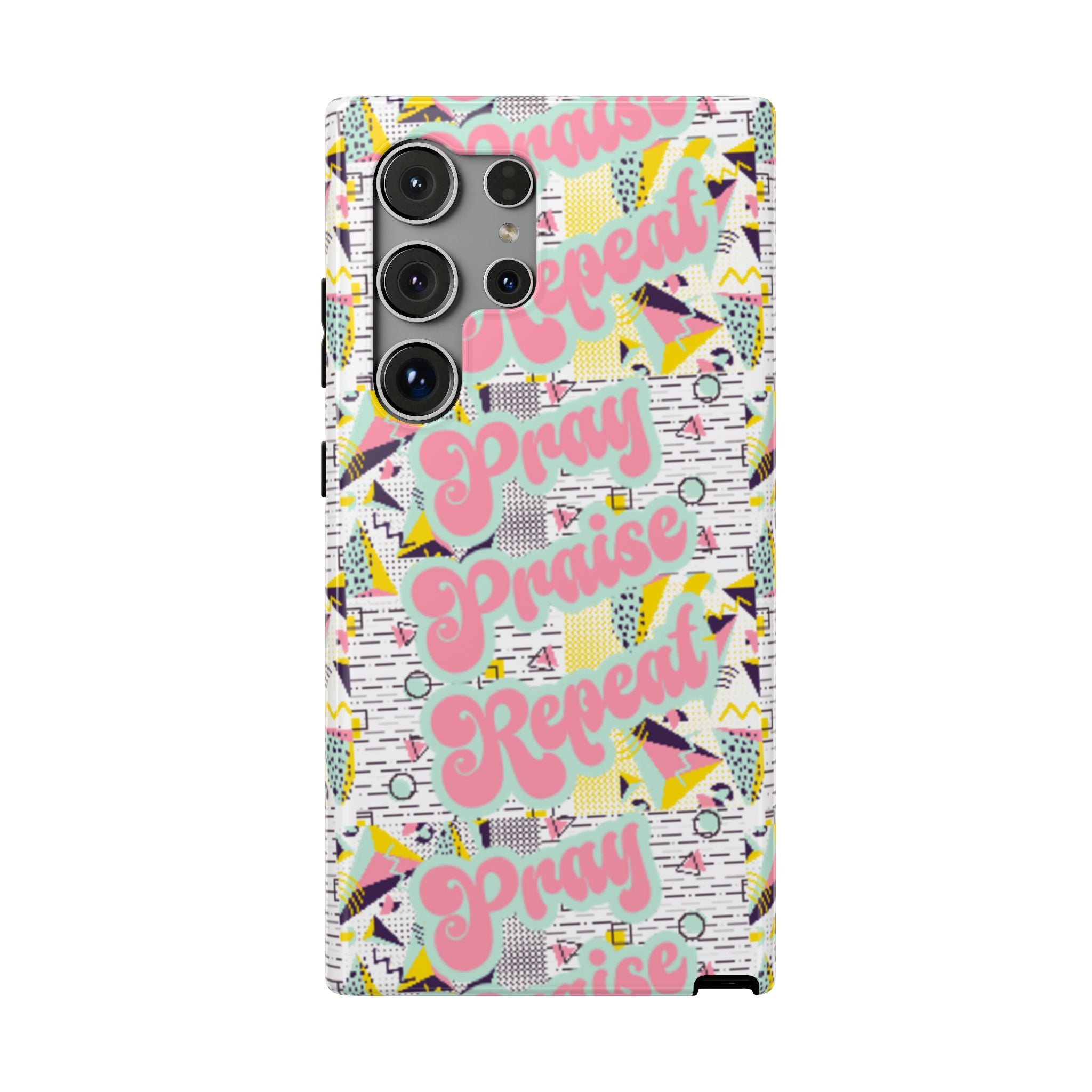 Retro Pray Praise Repeat Women's  Phone Case- Impact-Resistant Cases