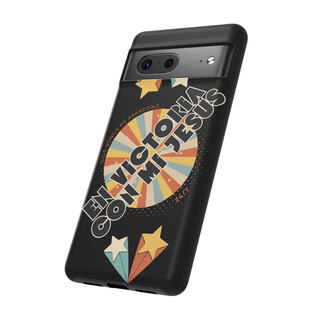 'En Victoria Con Jesús' Retro Protección de telefono