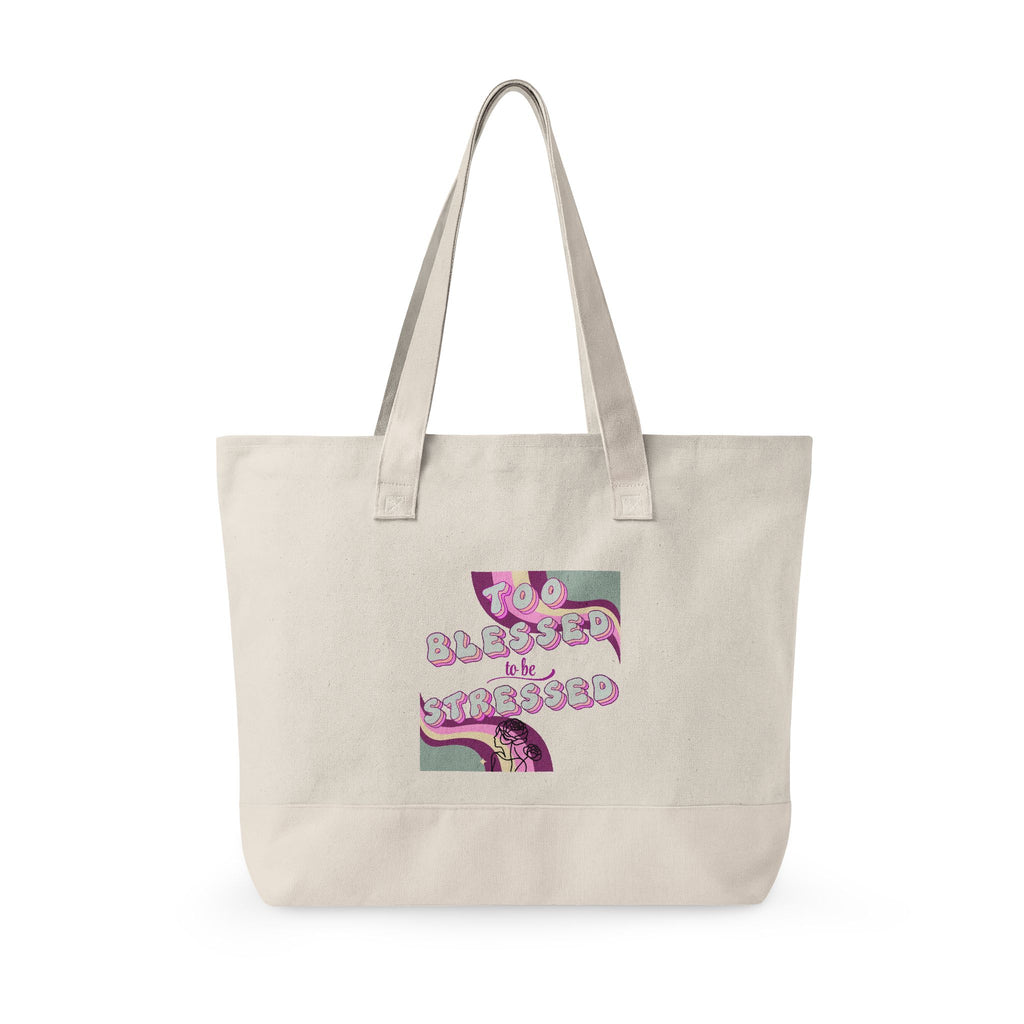 'Too blessed' Tote Bag — Retro Pink Design