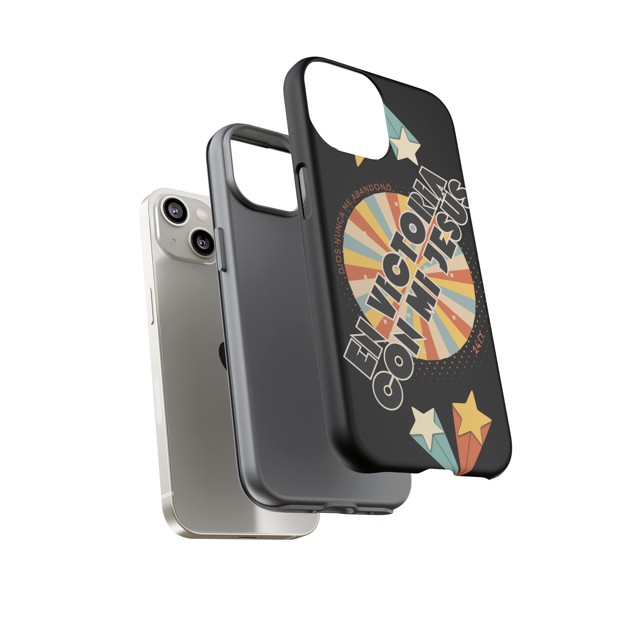 'En Victoria Con Jesús' Retro Protección de telefono