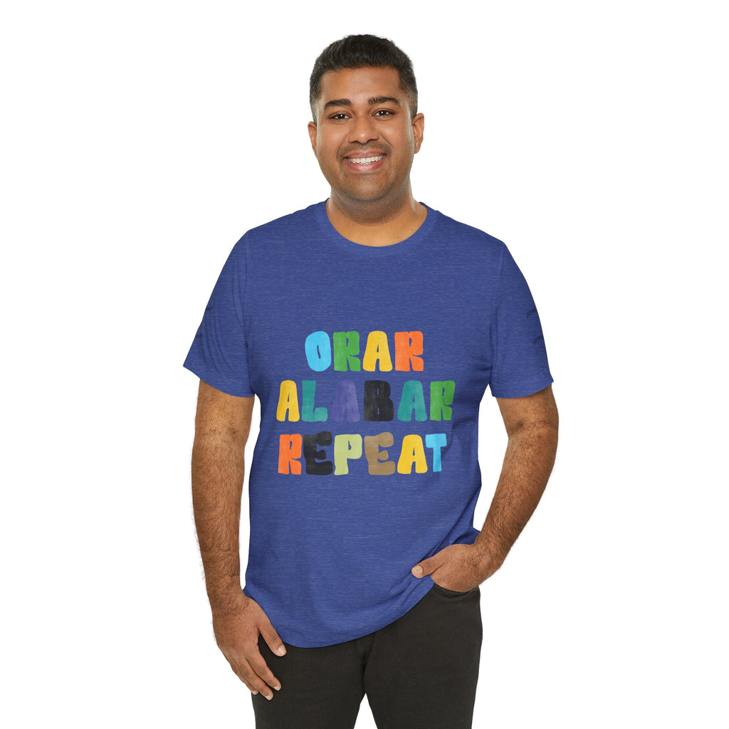 Men's Bilingual "Orar Alabar Repeat" T-Shirt – Camisa de hombres Bilingüe
