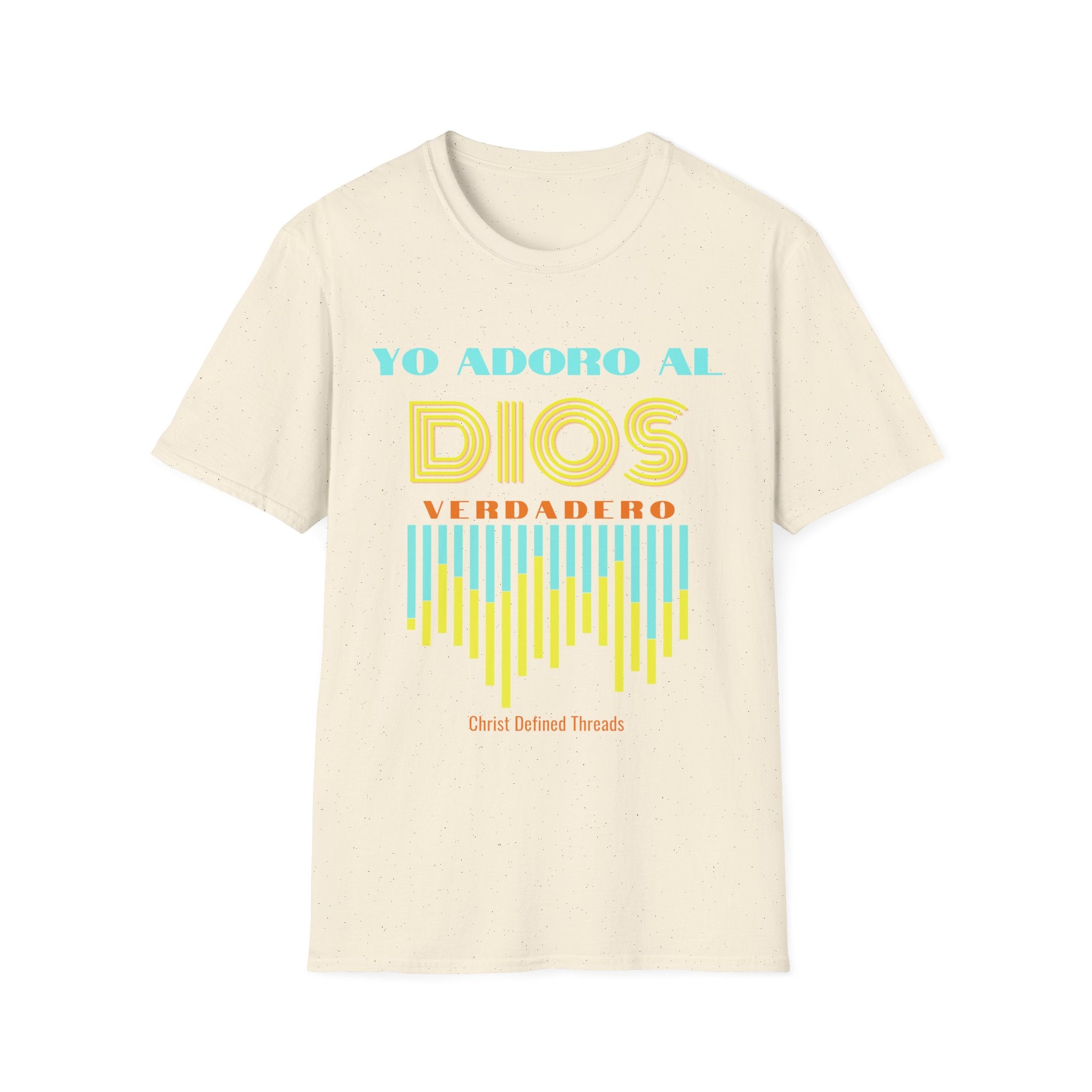 "Yo adoro al Dios verdadero" Camisa Retro —  "Y estos tres son uno" 1Juan 5:7