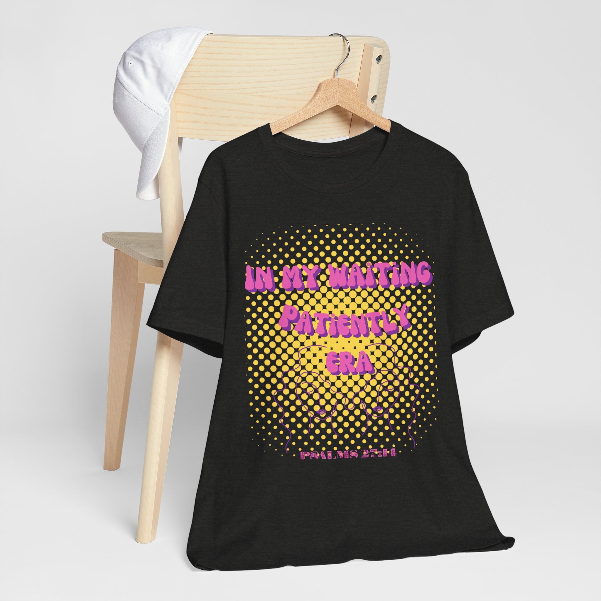 Women's 'In my Waiting Patiently Era' Tee - Yellow Graphic Jersey Short Sleeve