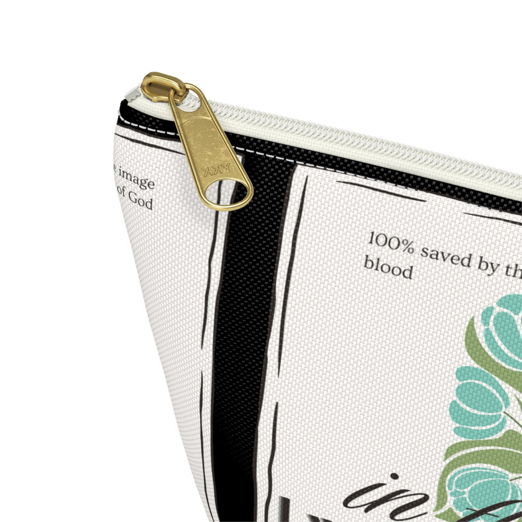 Inspirational Accessory Pouch — "In the Storm I Will Testify Still" Faith Women's Bag