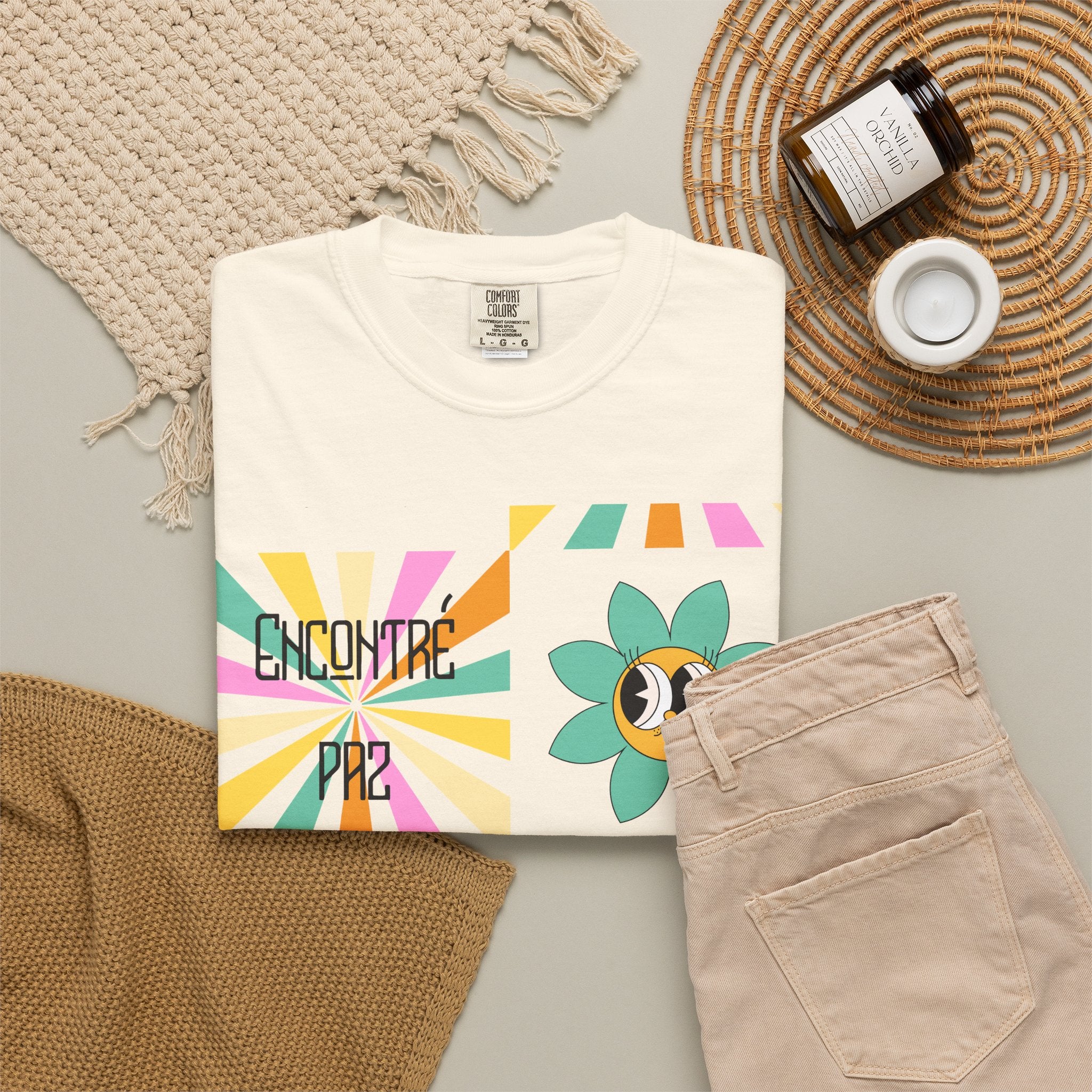 Woman's Spanish "Encontré paz en Jesús"- Camisa Retro Español