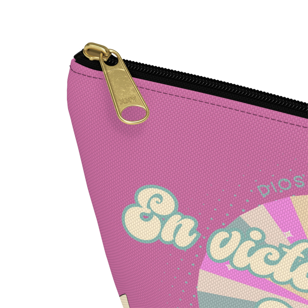 En victoria con mi Jesús Accessory Pouch — Pink Faith Bag