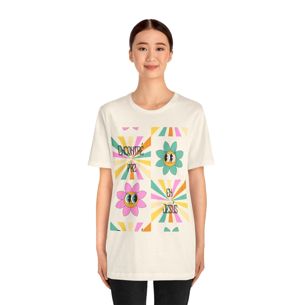 Woman's Spanish "Encontré paz en Jesús"- Camisa Retro Español