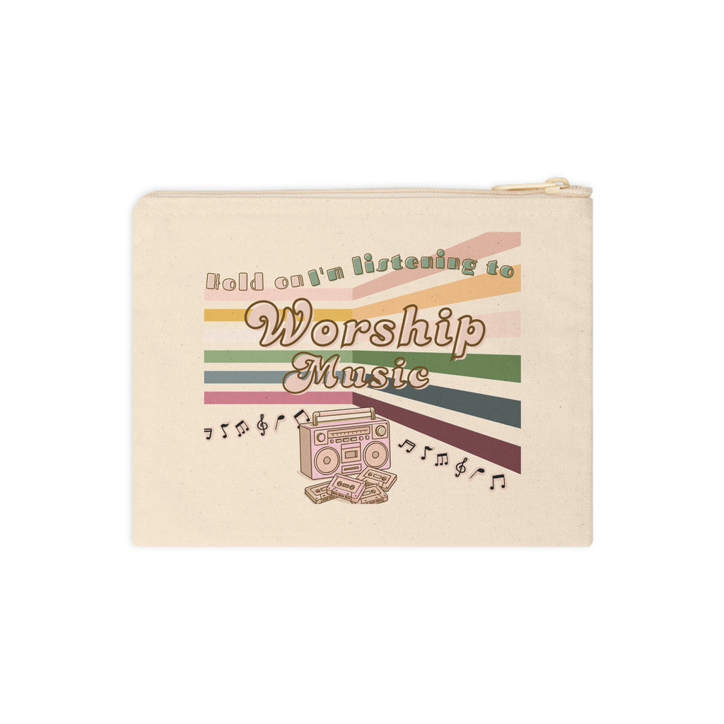 Worship Music Zipper Pouch — Retro Boombox Faith Accessory