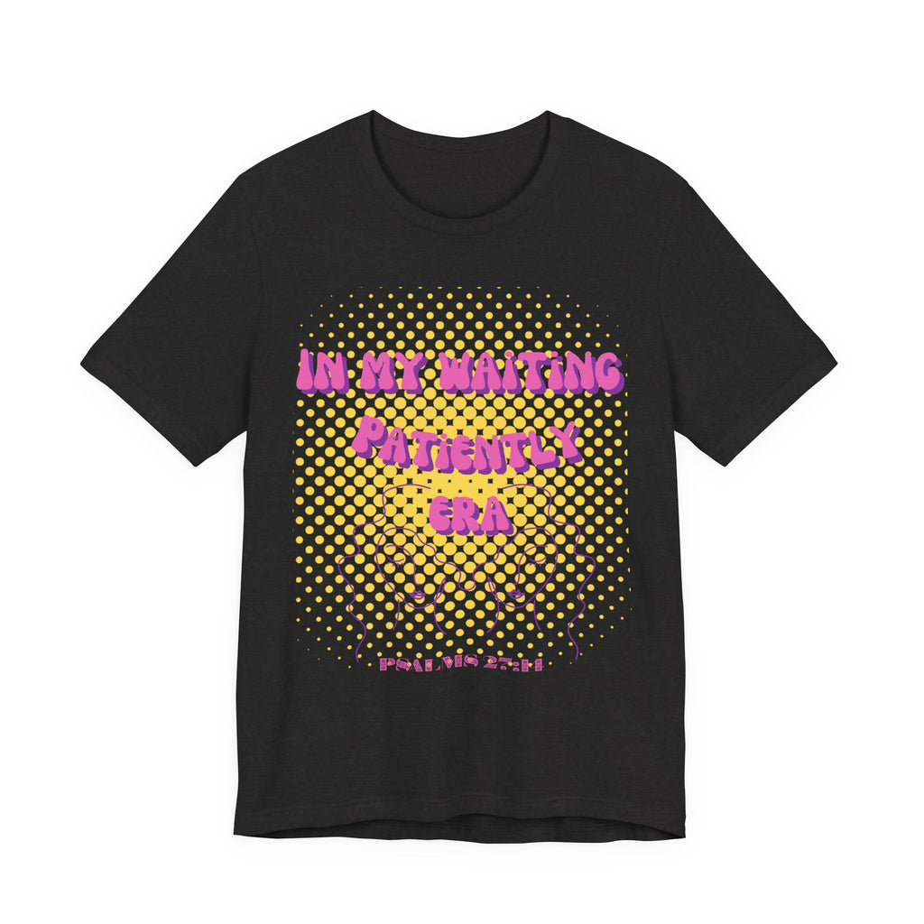 Women's 'In my Waiting Patiently Era' Tee - Yellow Graphic Jersey Short Sleeve