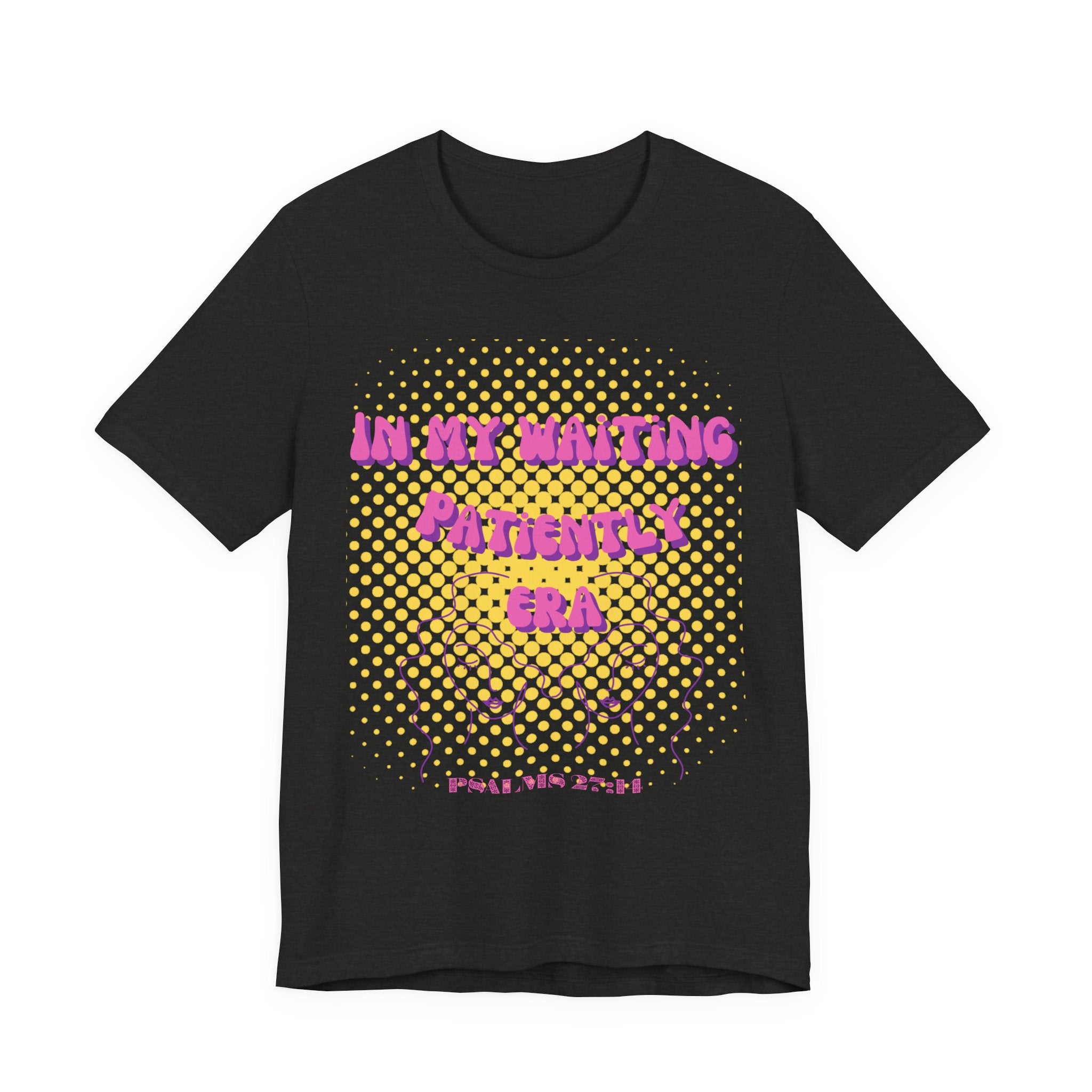 Women's 'In my Waiting Patiently Era' Tee - Yellow Graphic Jersey Short Sleeve