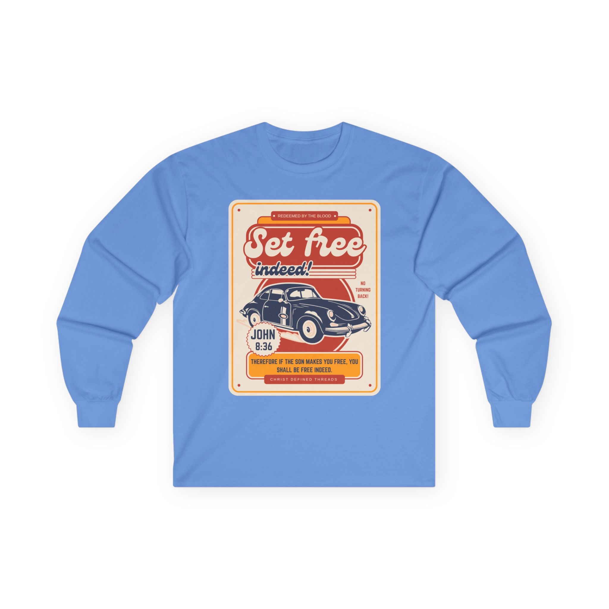 Men's 'Set free indeed' - Ultra Cotton Long Sleeve Tee